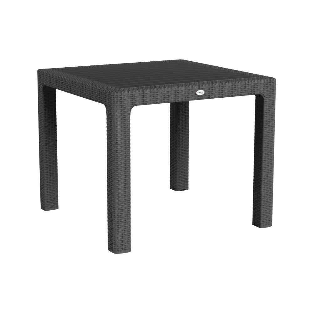 5 piece Noble Square Rattan Garden Furniture Set Set - 90cm x 90cm - Anthracite