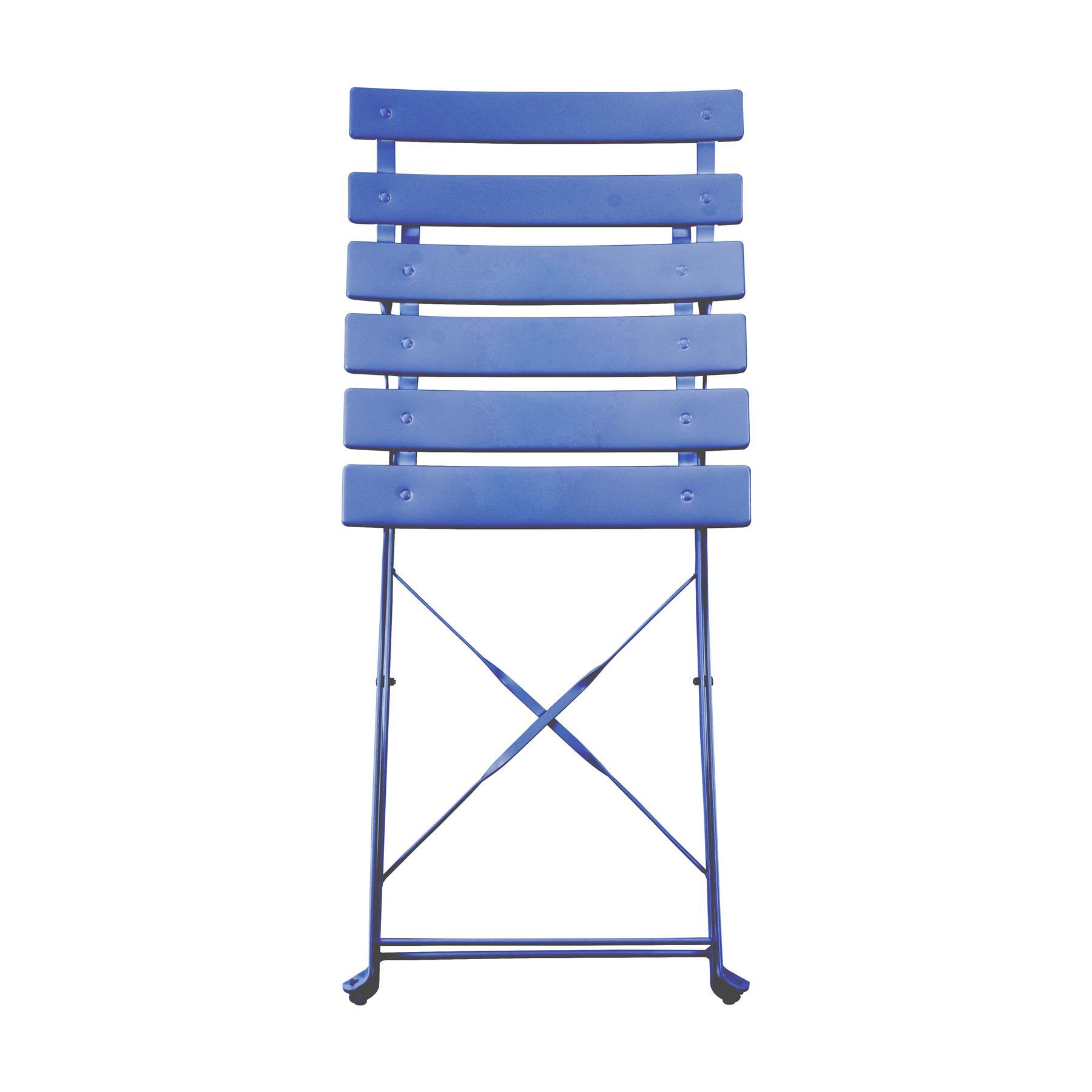 Navy Two-Seater Round Bistro Set
