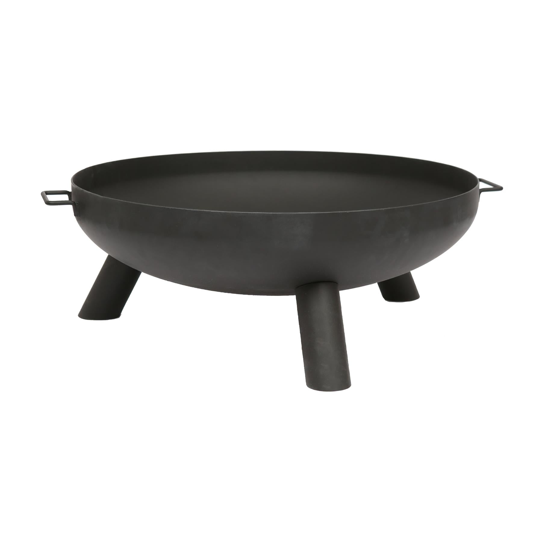 XL Round Iron Fire Pit - 99cm - Black