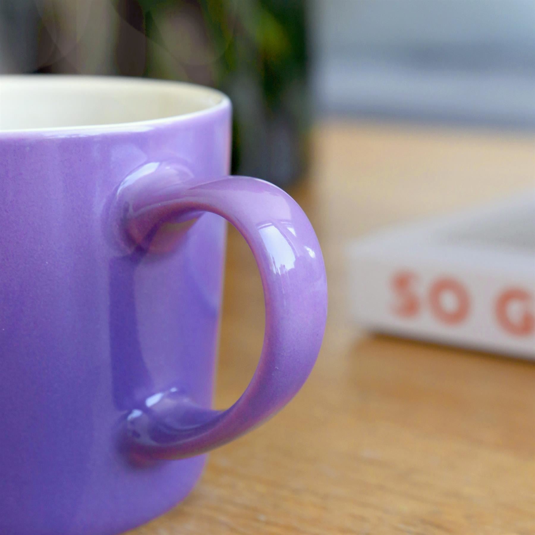 330ml Purple New Bone China Ombre Mugs - Pack of Six