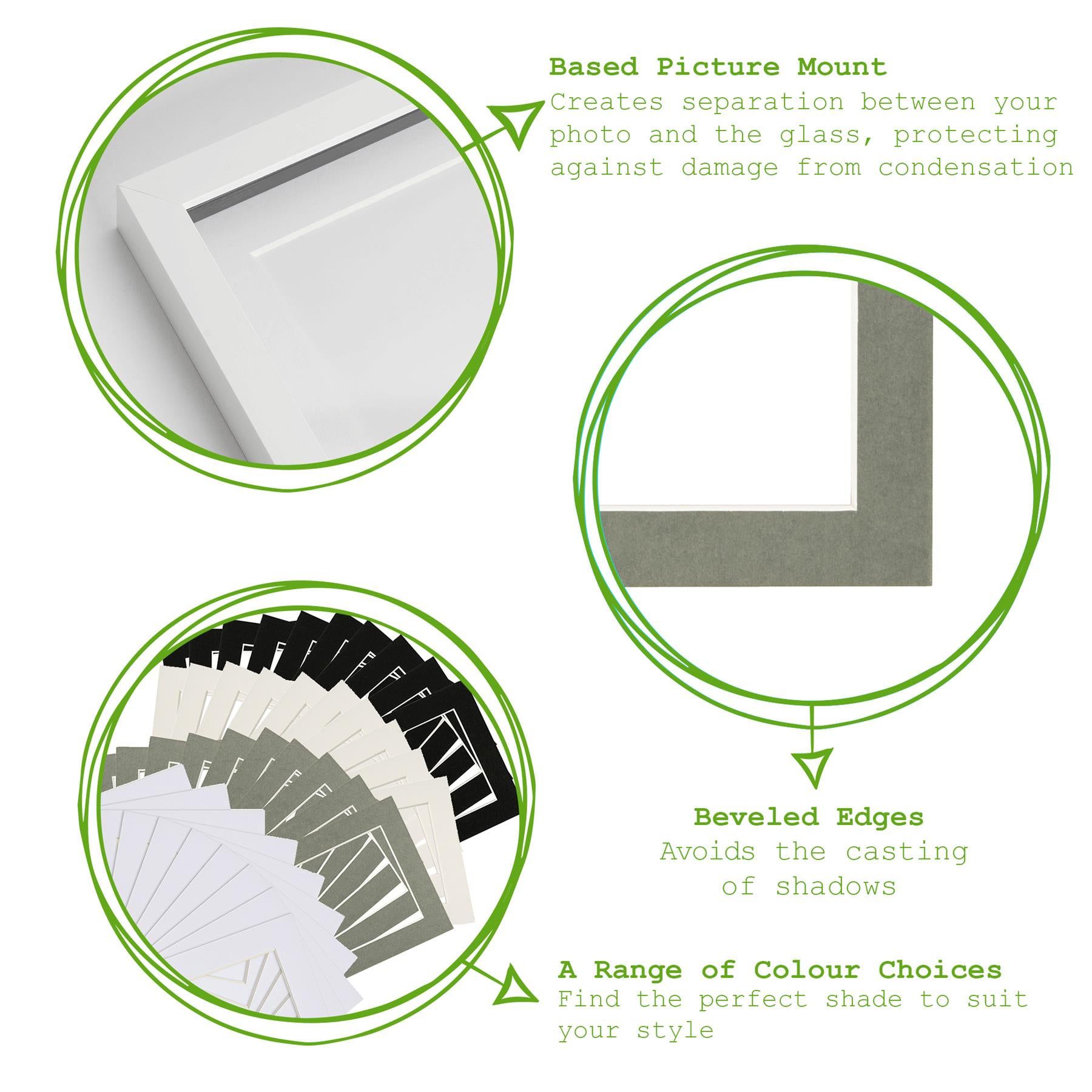 White Photo Size 4" x 6" Picture Mounts for A5 Frame - Pack of 10