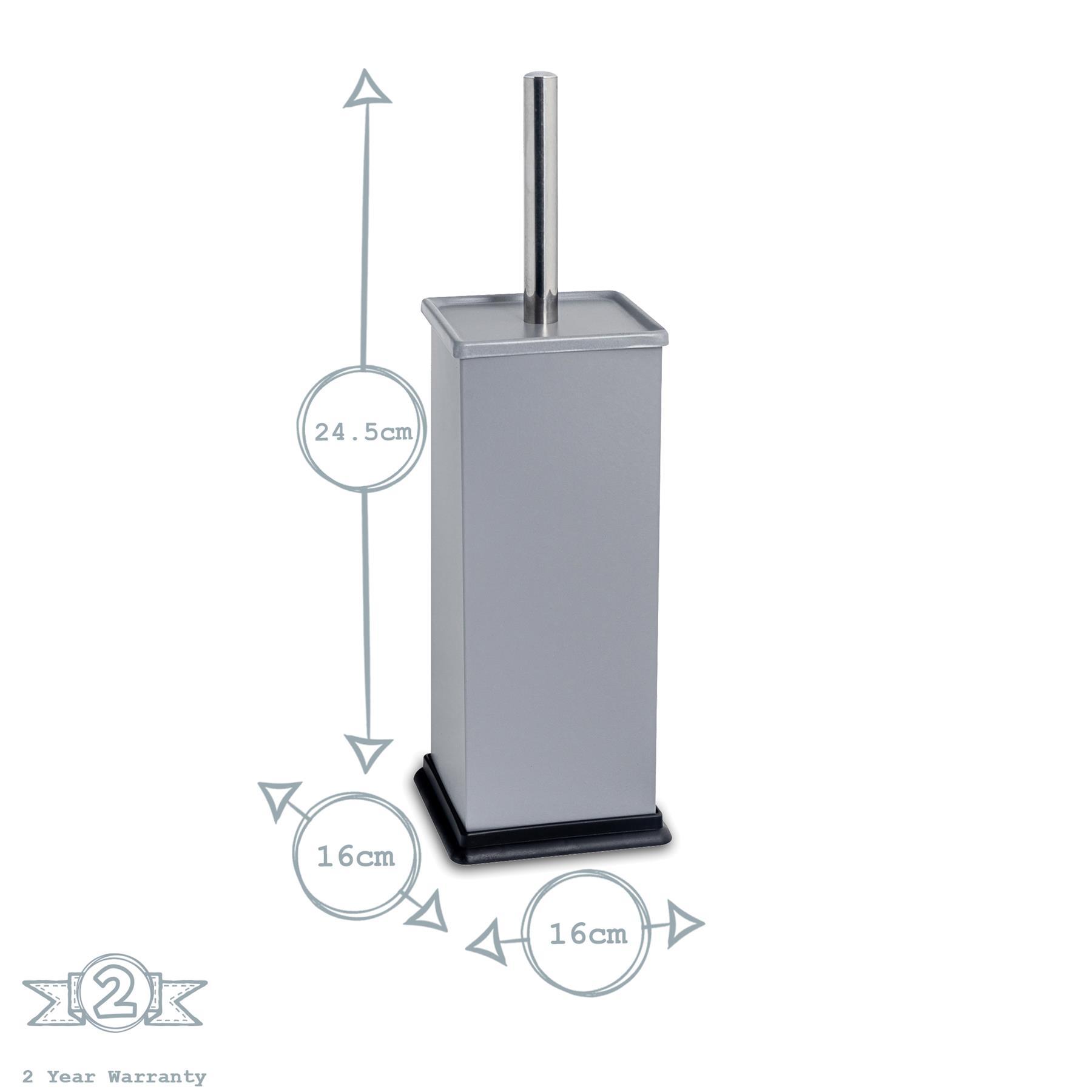 Grey Square Toilet Brush