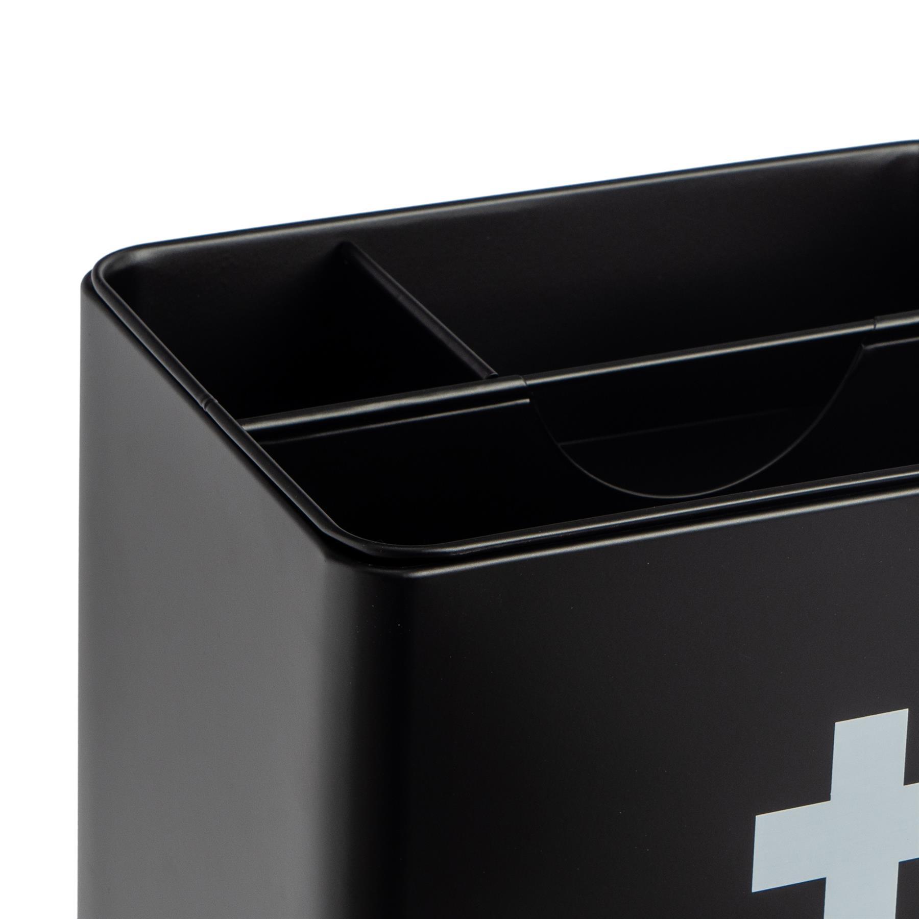 Large Black Vintage First Aid Tin