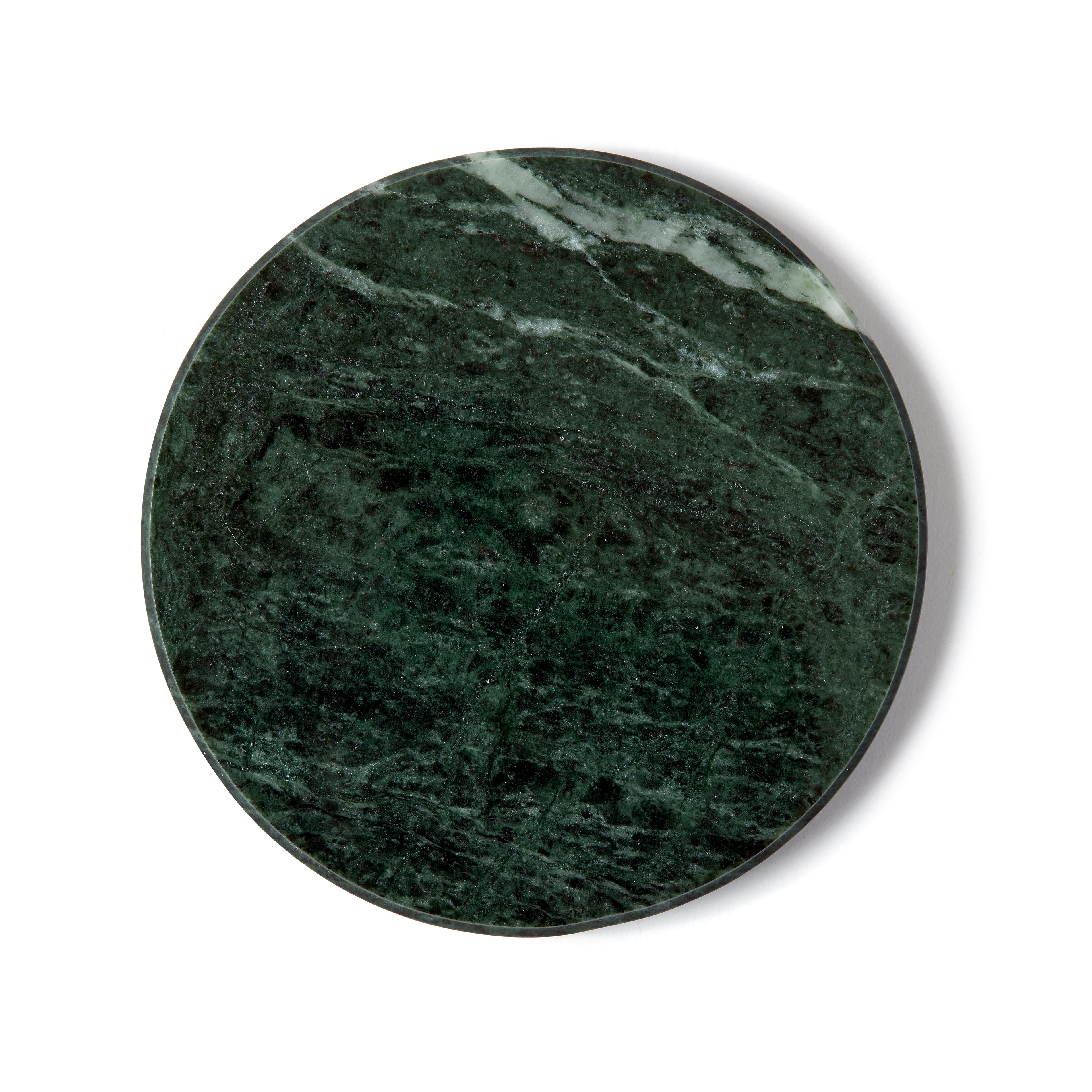 Round Marble Coasters - 10cm - Green - Pack of 6