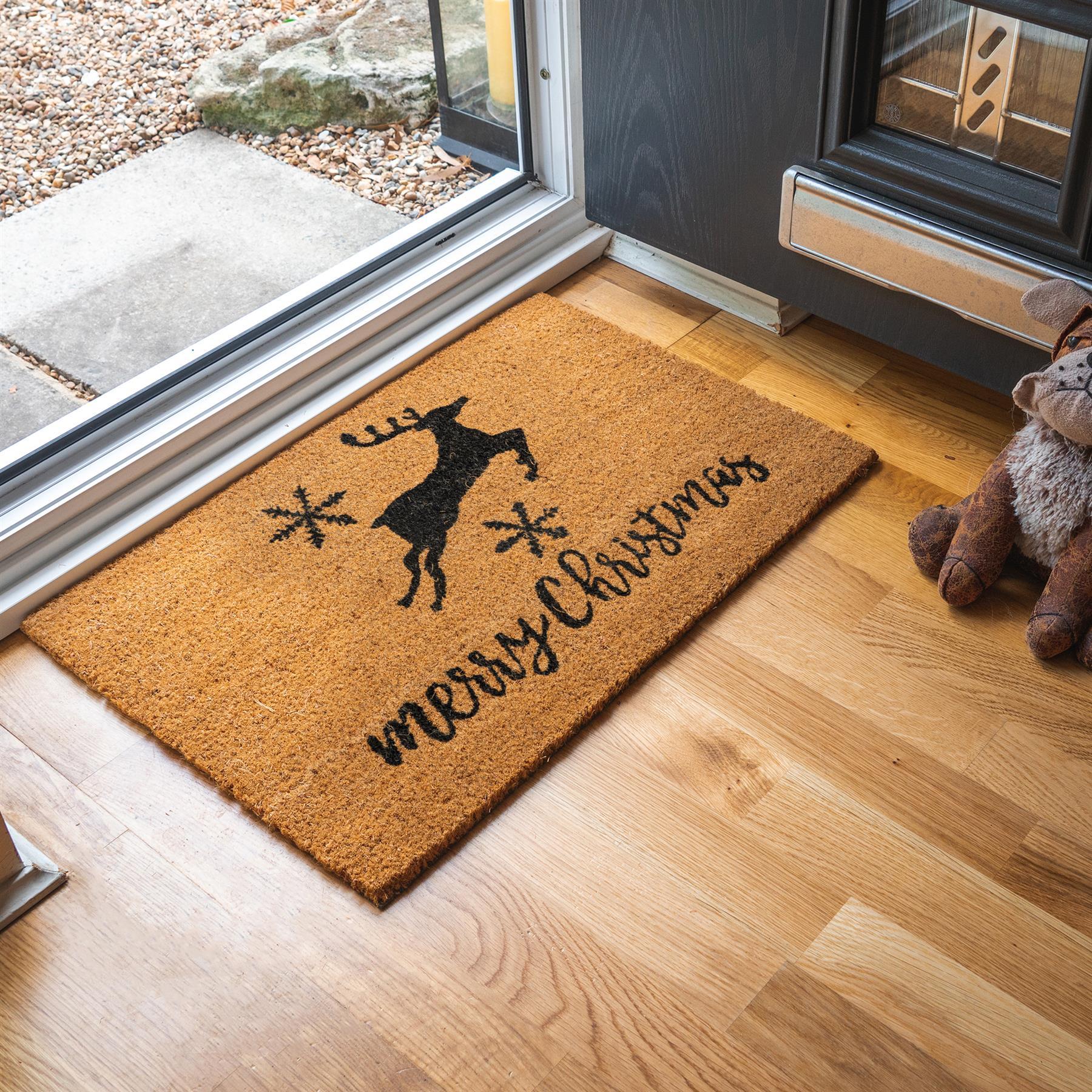 60cm x 40cm Reindeer Coir Door Mat