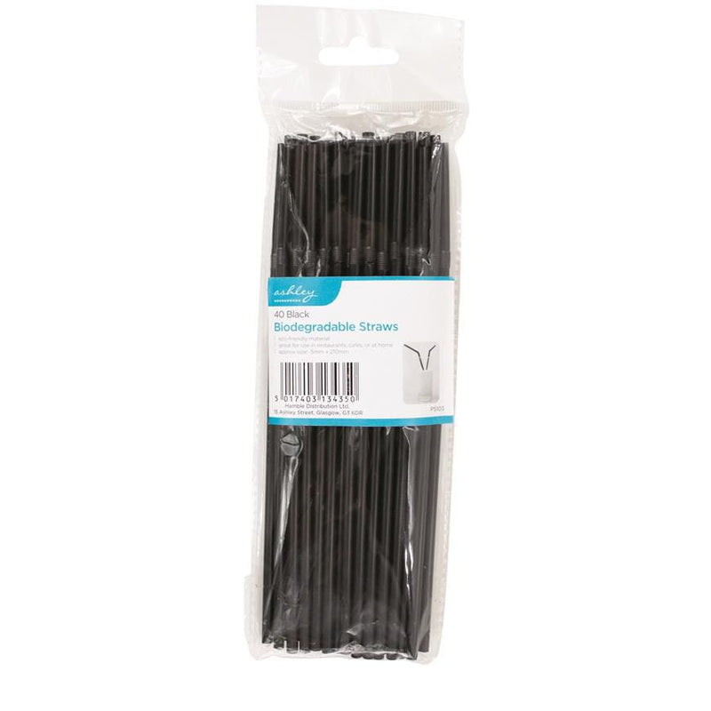 21cm Biodegradable Straws - Pack of 40 - By Ashley