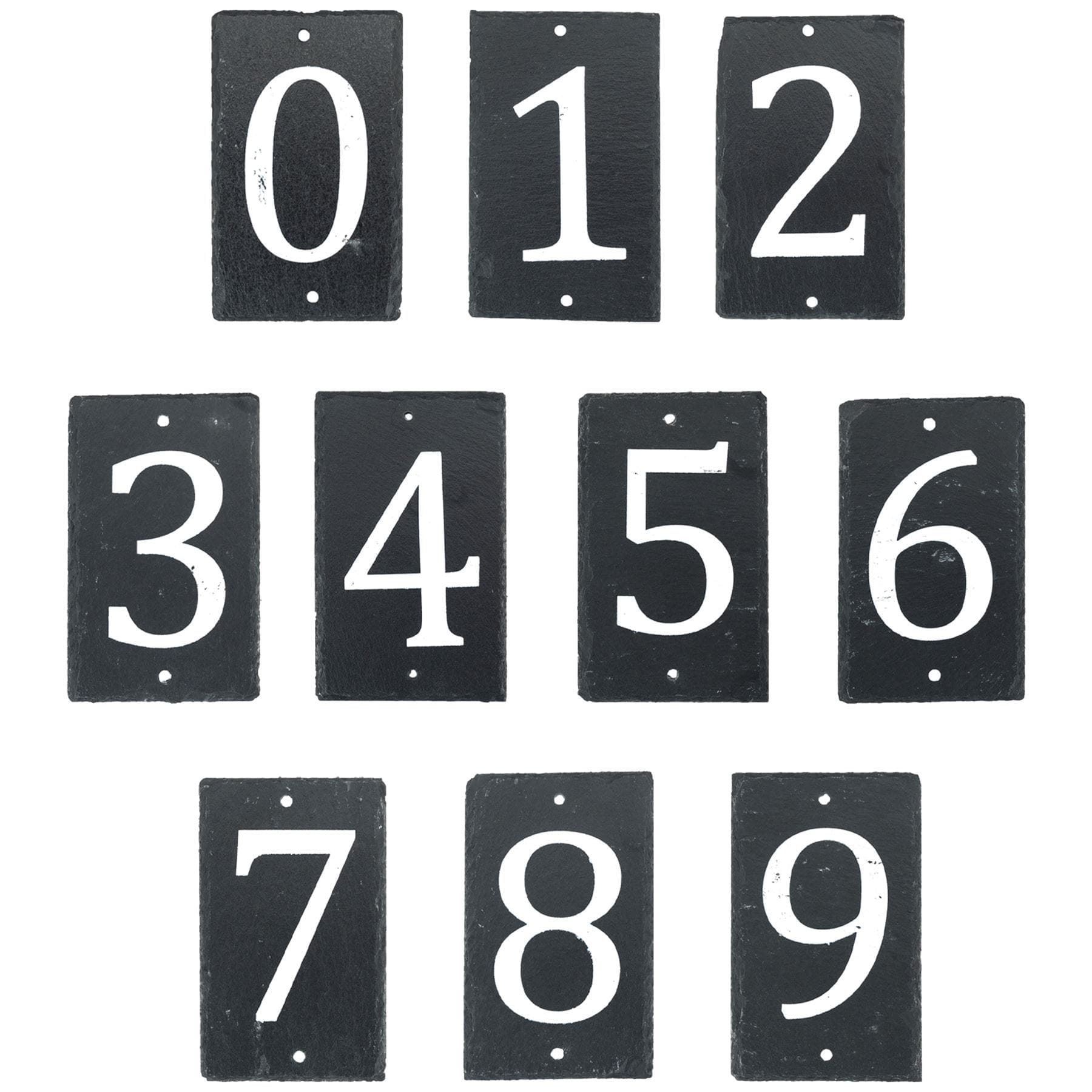 Number 0 Slate House Sign