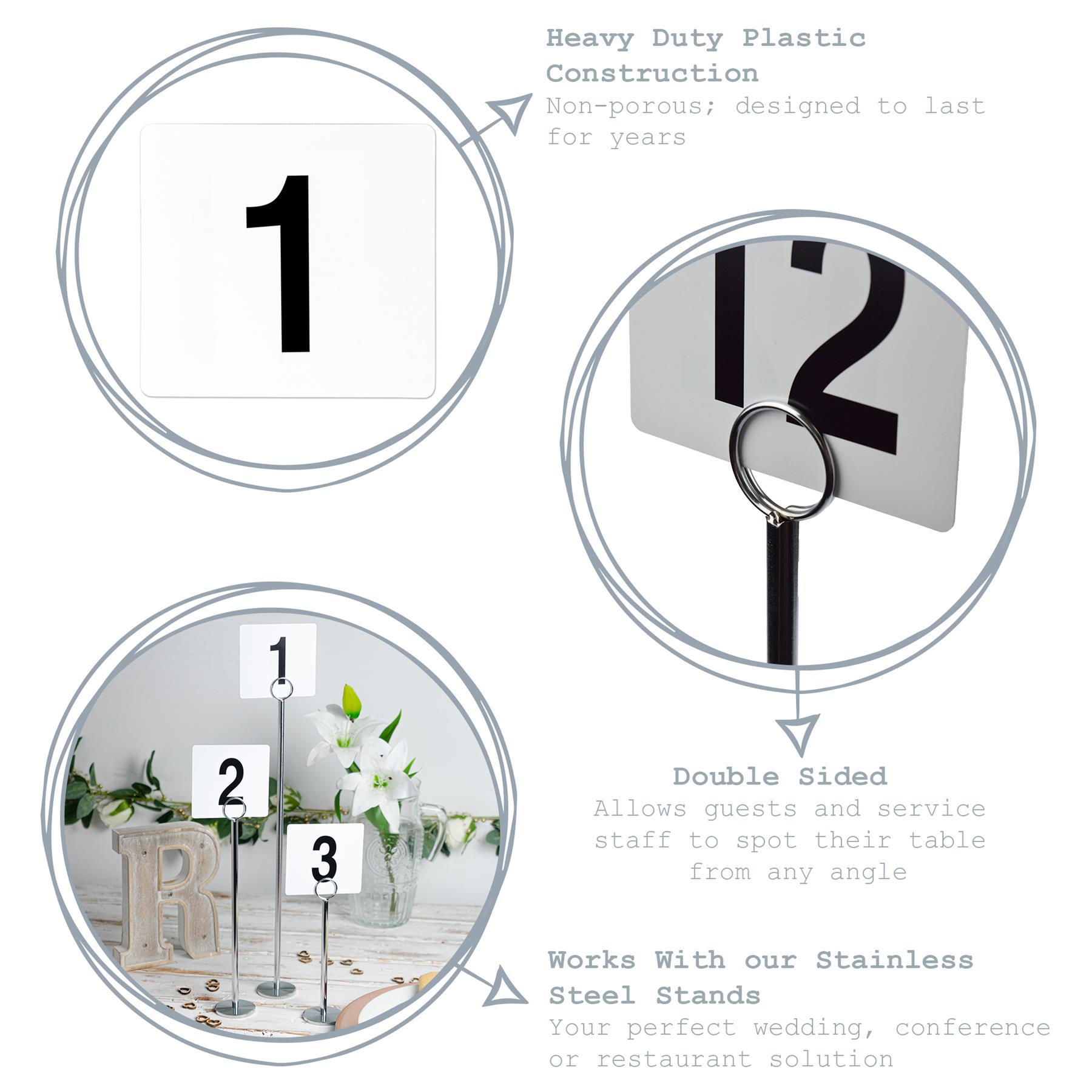 Plastic Table Numbers - 1 to 100