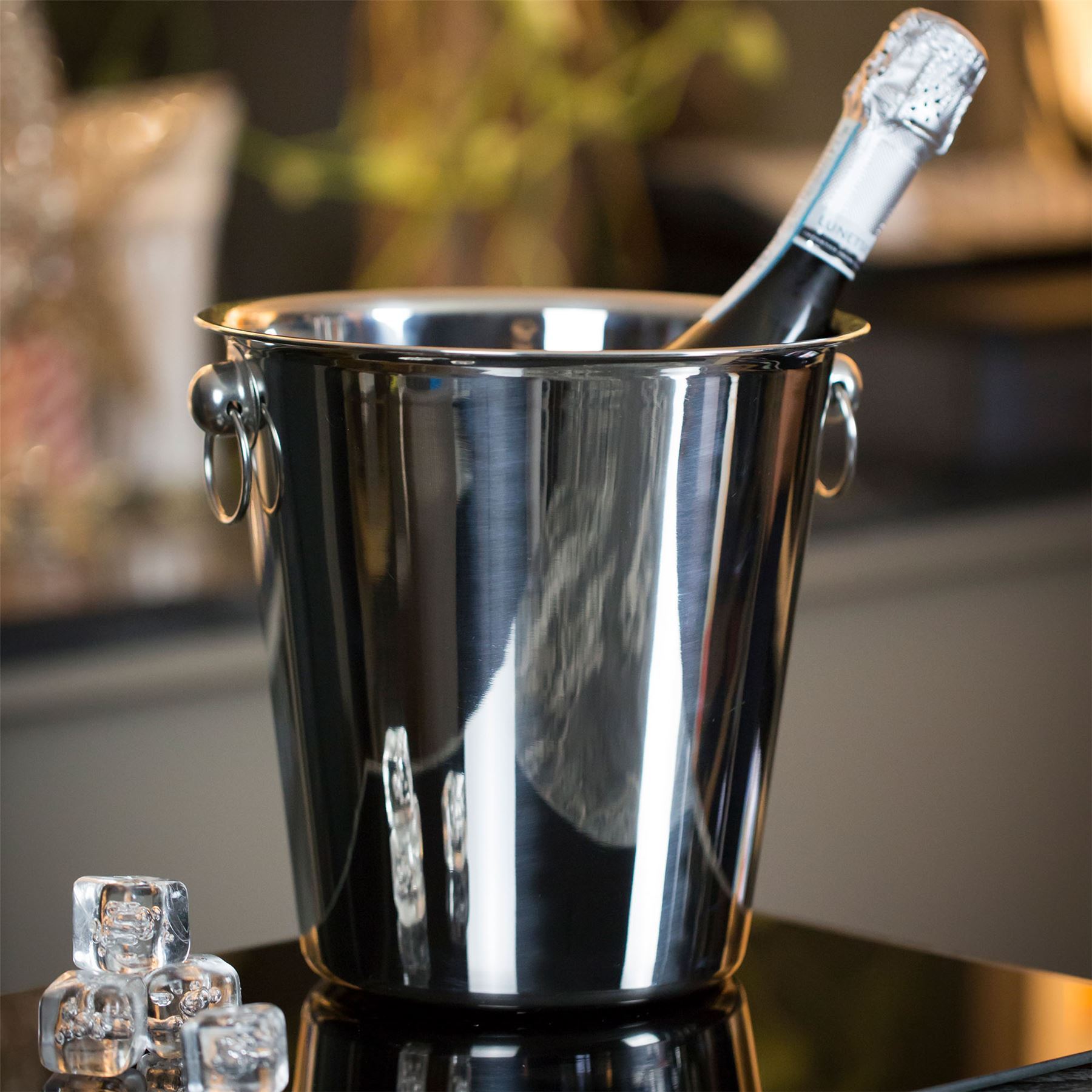 silver ice bucket