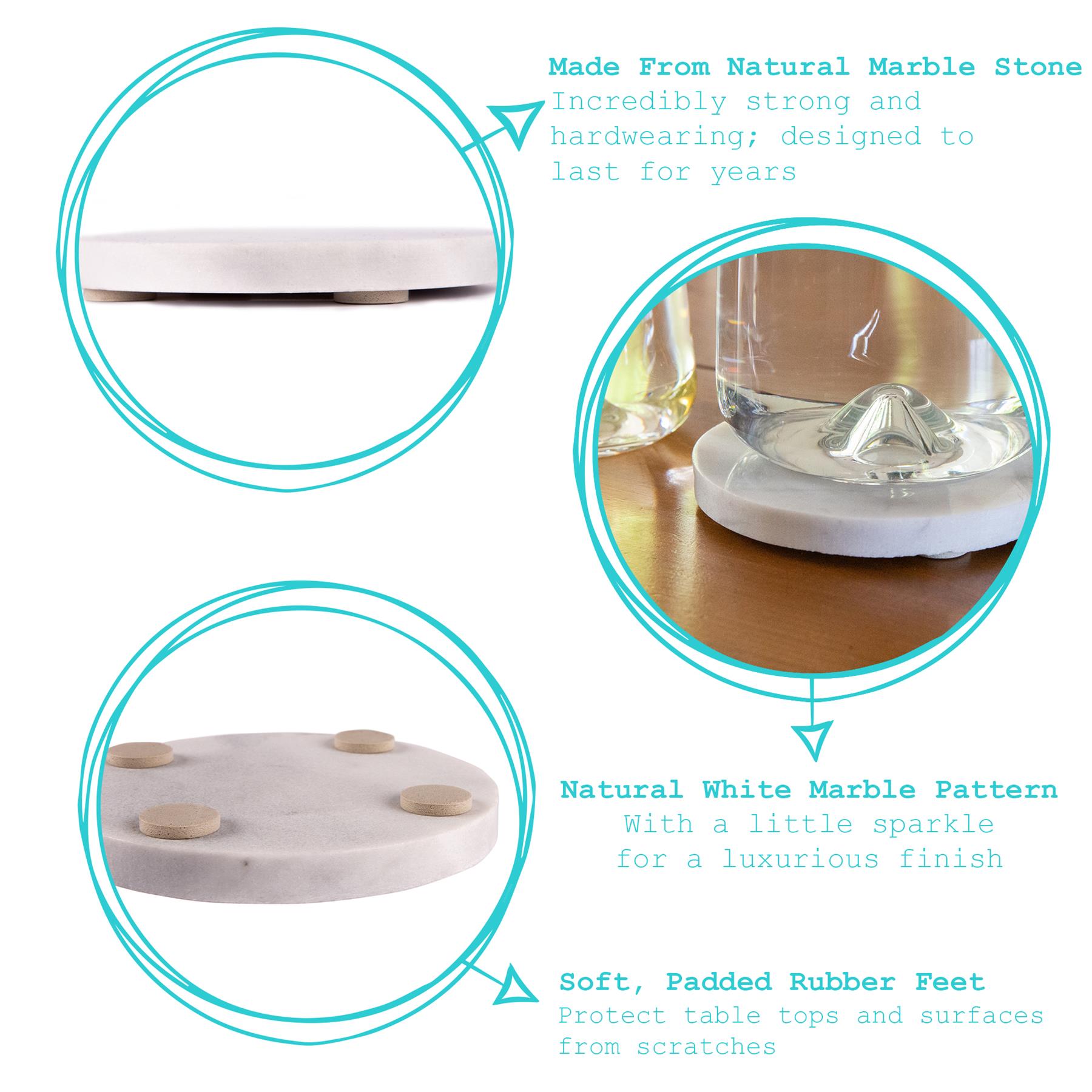 12pc Marble Placemats & Round Coasters Set