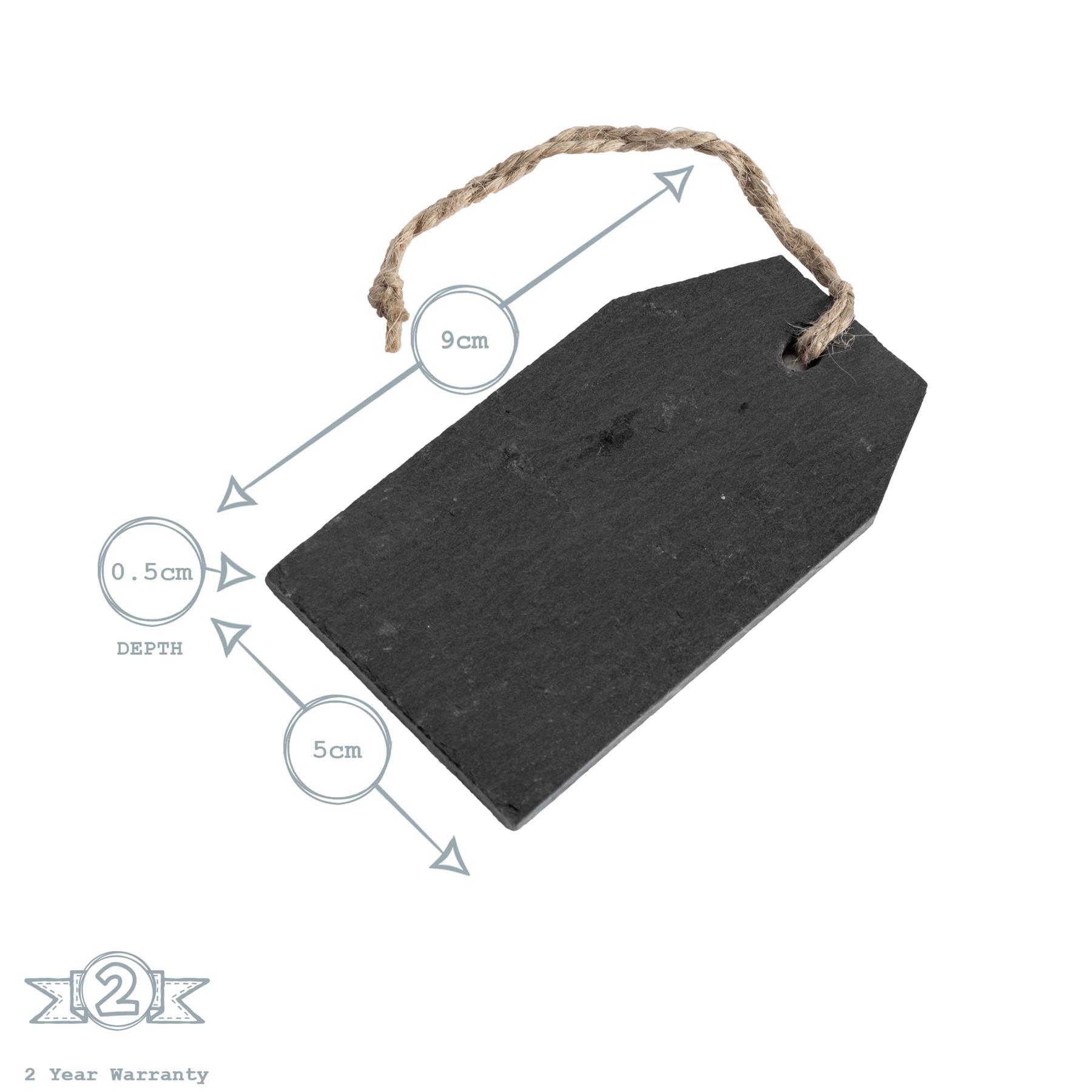 Nicola Spring Natural Slate Hanging Tags Close Up