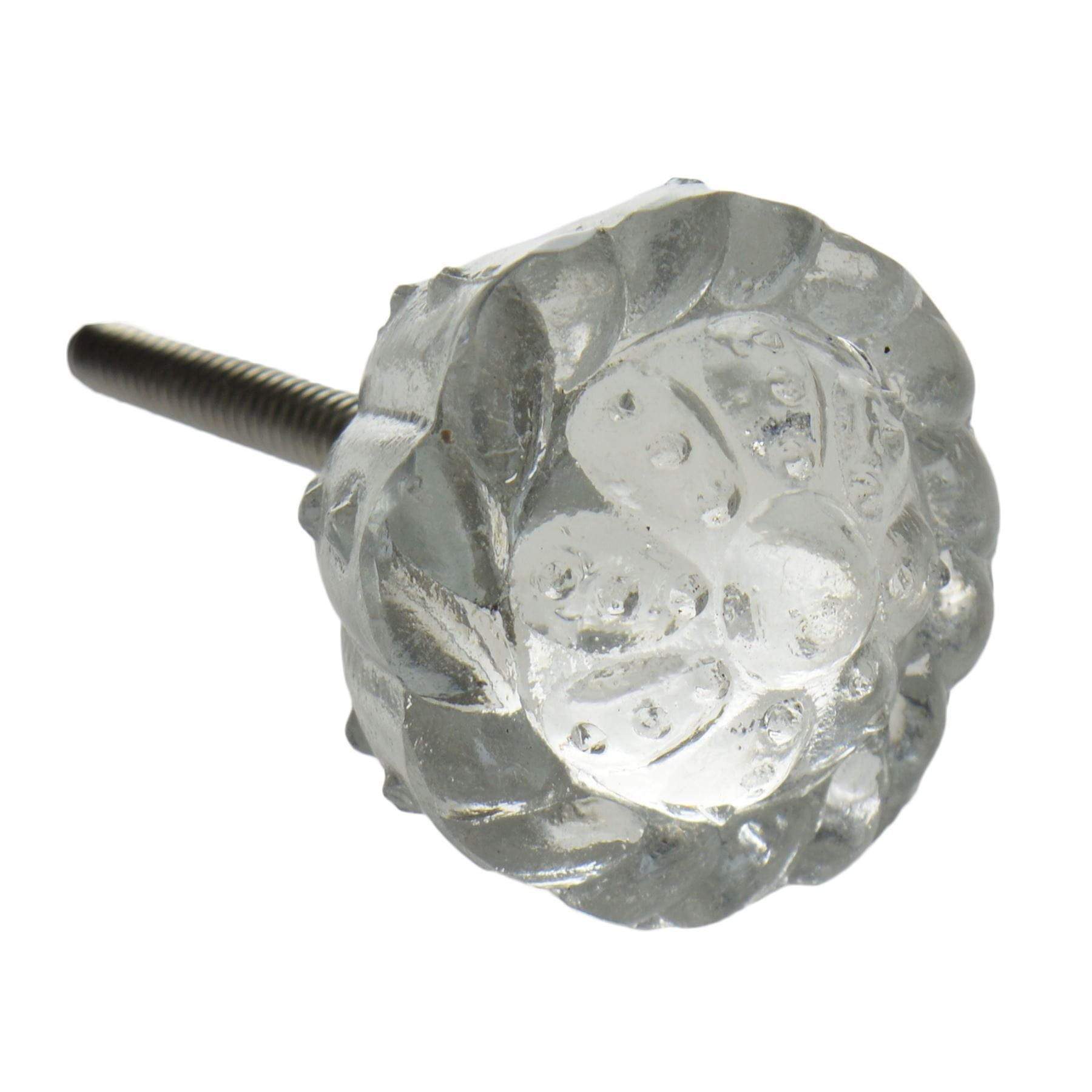 Flower Glass Door Knob