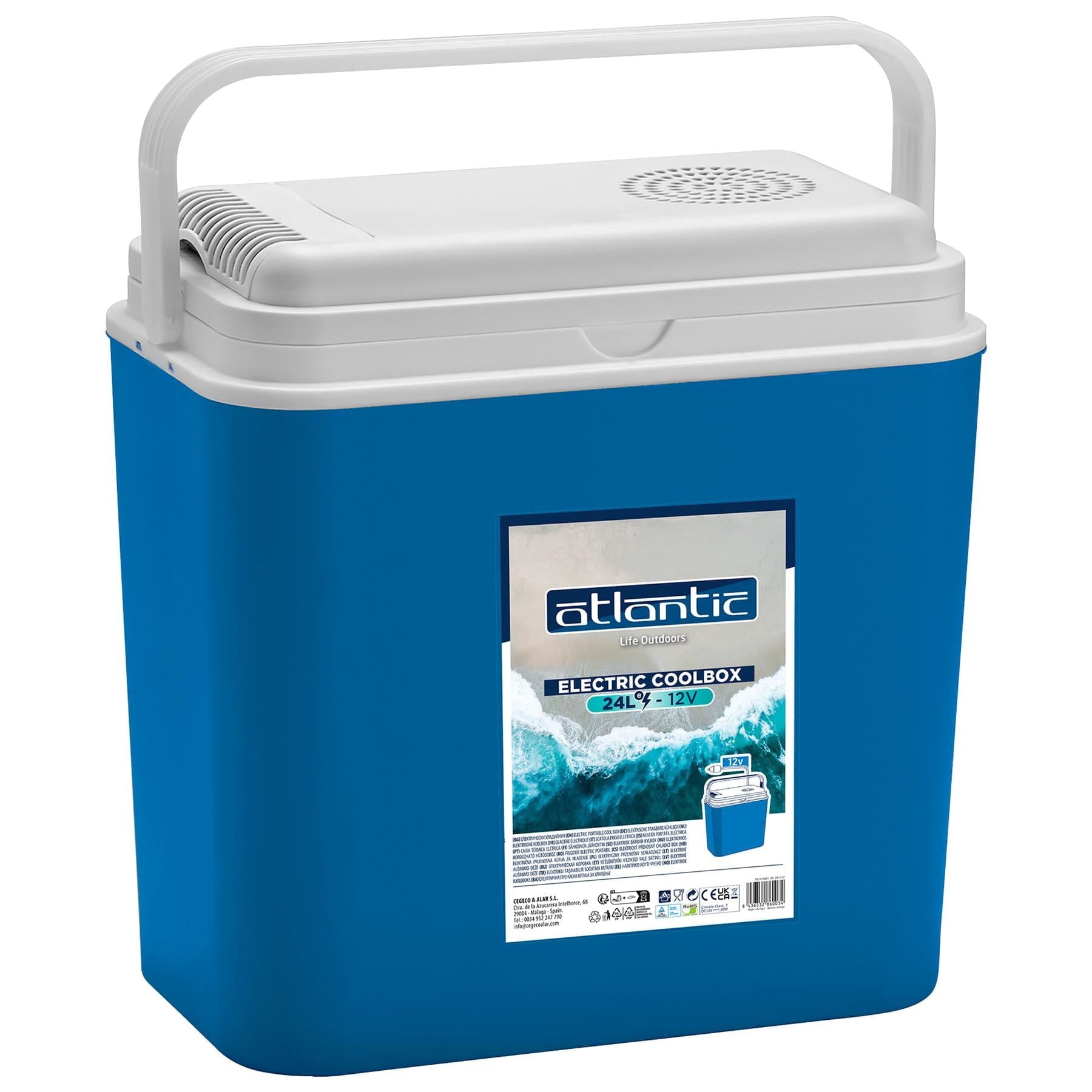 Blue 24L 12V Electric Cool Box - By Atlantic