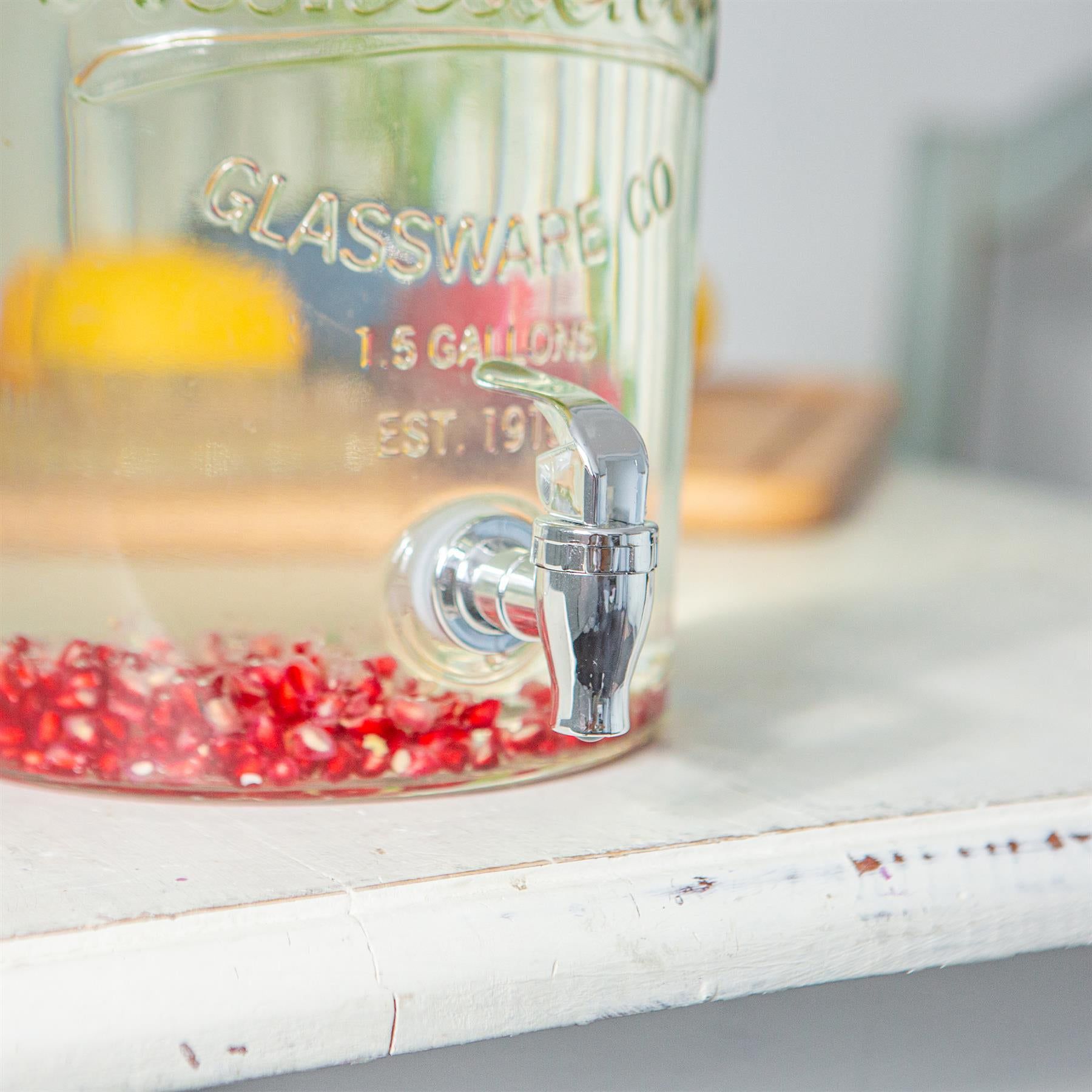 6.5L Glass Drinks Dispenser with Tap