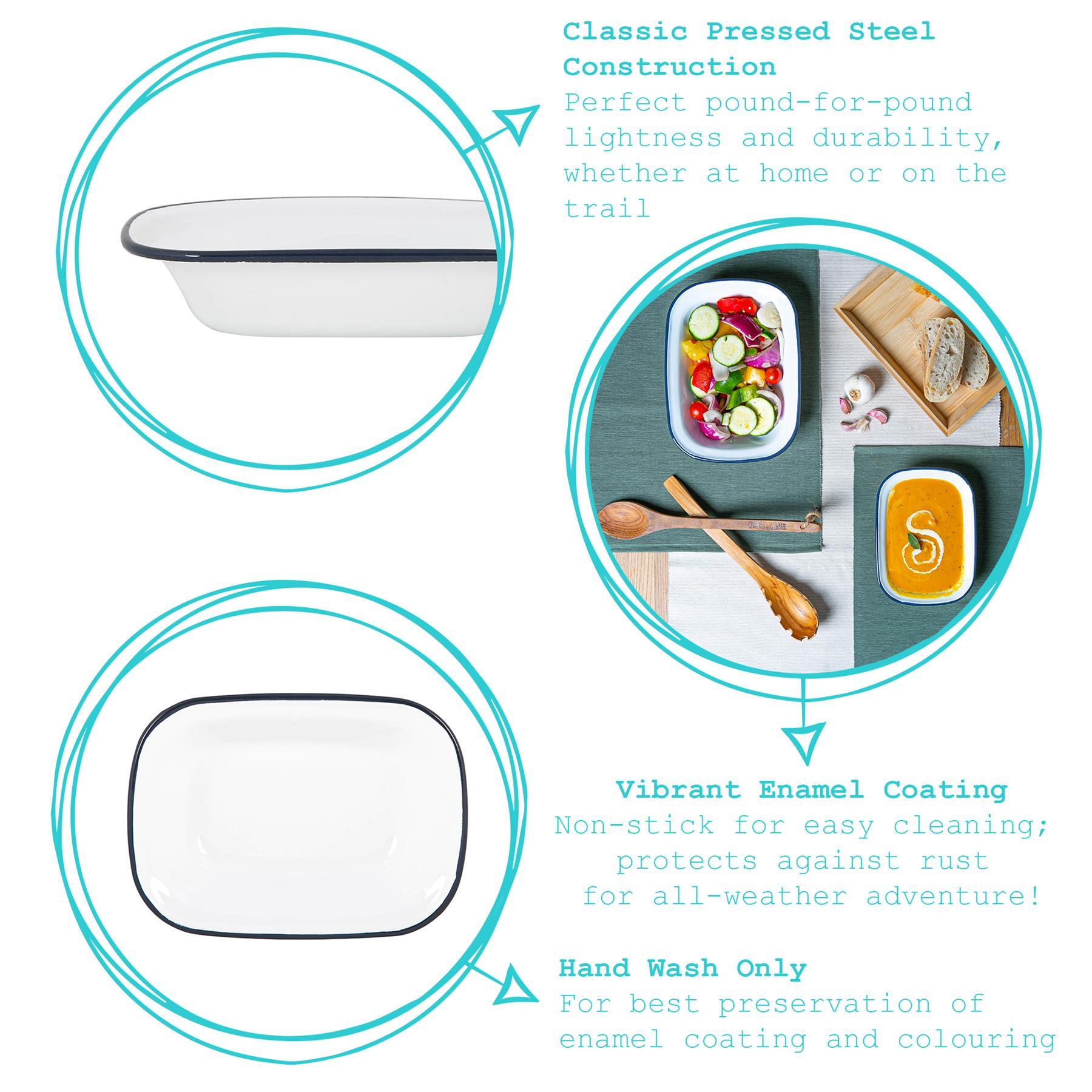 20cm White Enamel Pie Dish