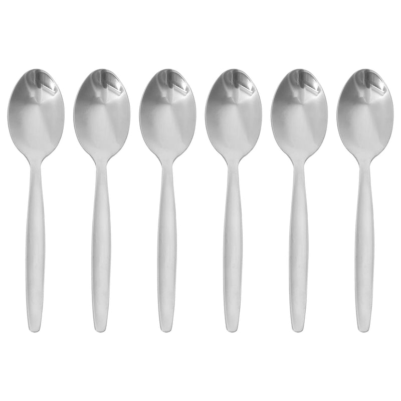 Classic Stainless Steel Teaspoons - Pack of 6 - By Argon Tableware
