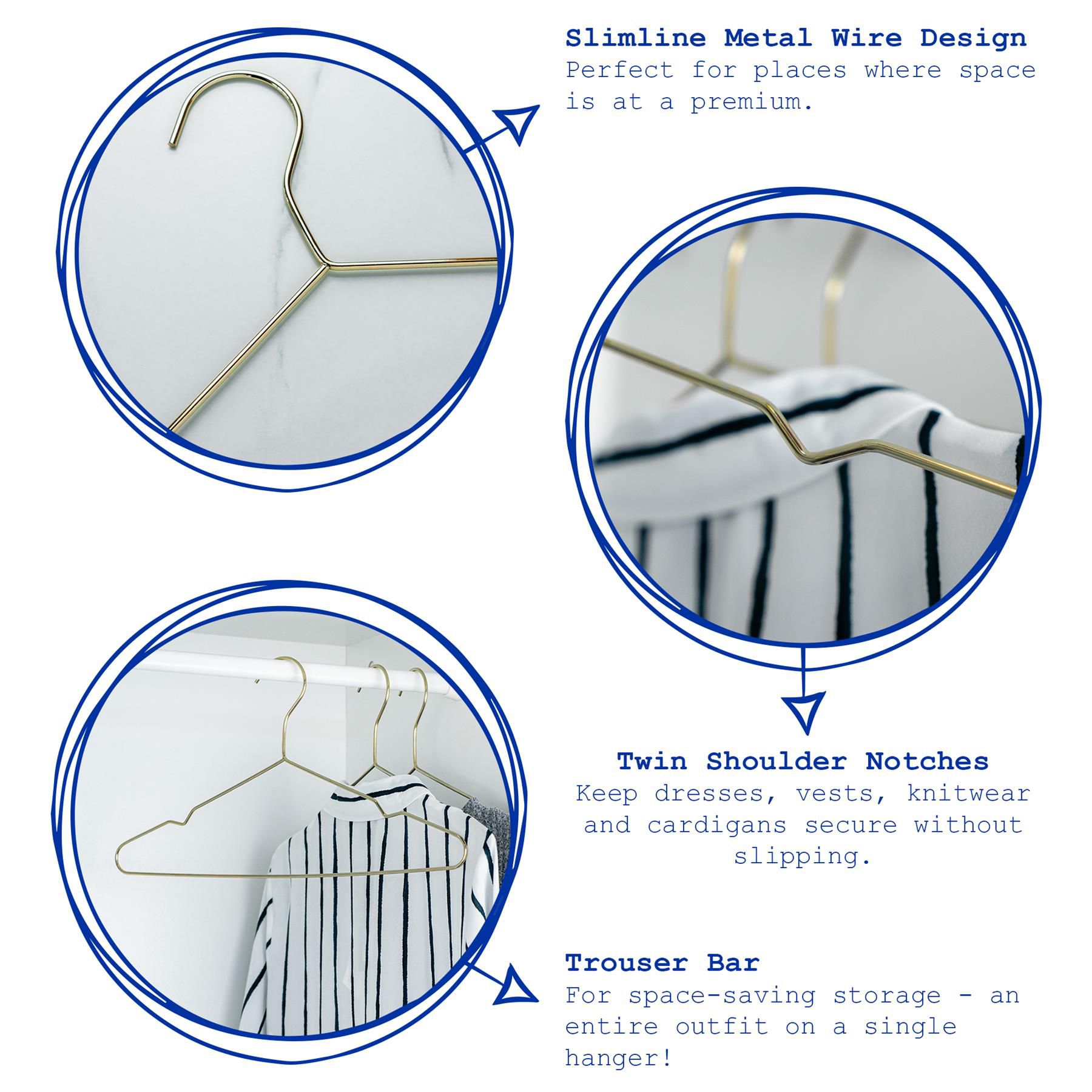 Metal Coat Hangers - Pack of 10