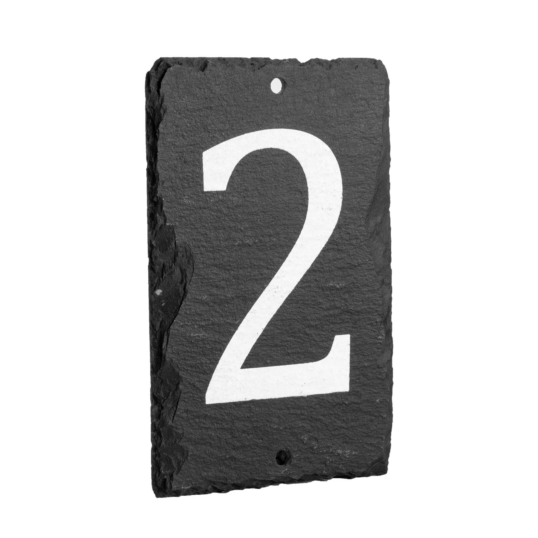 Number 2 Slate House Sign