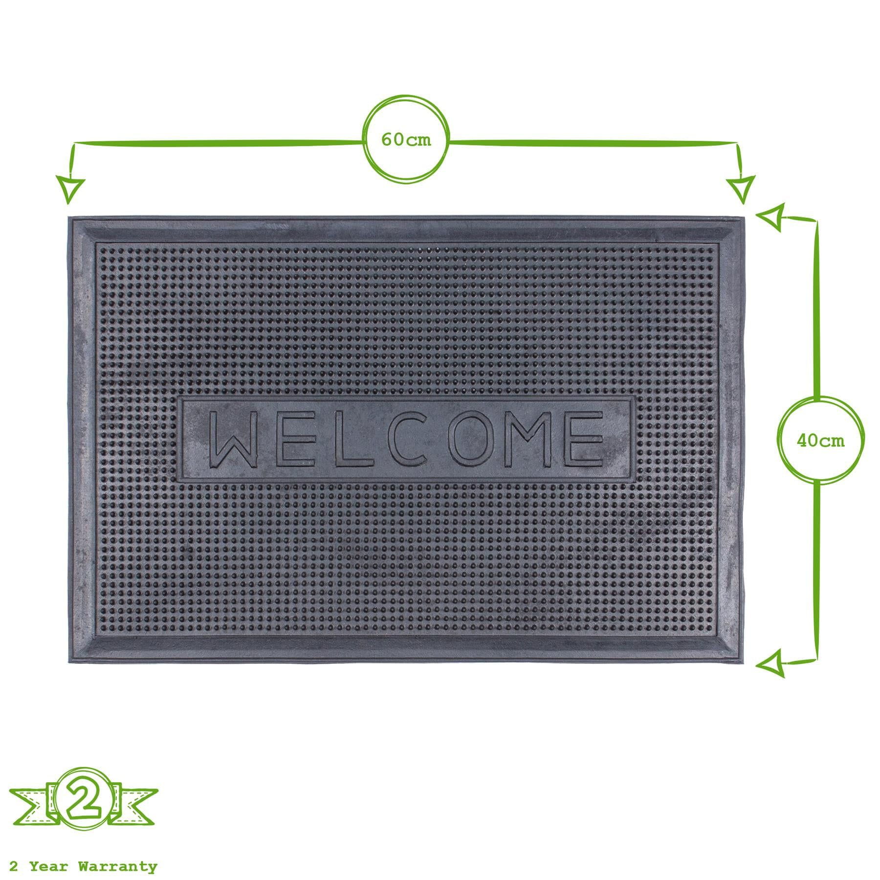 60cm x 40cm Welcome Heavy Duty Rubber Door Mat