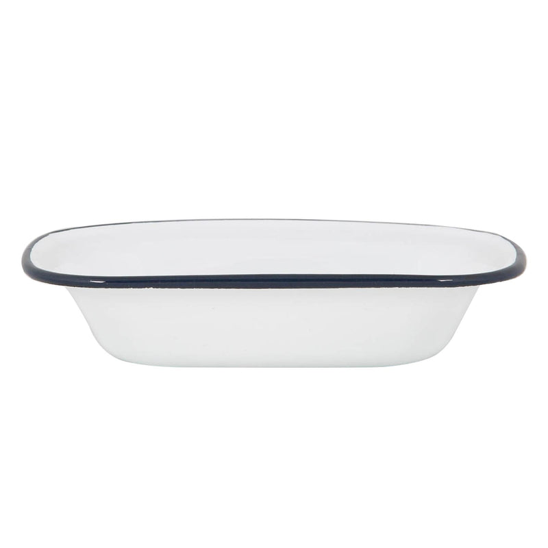 20cm White Enamel Pie Dish - By Argon Tableware