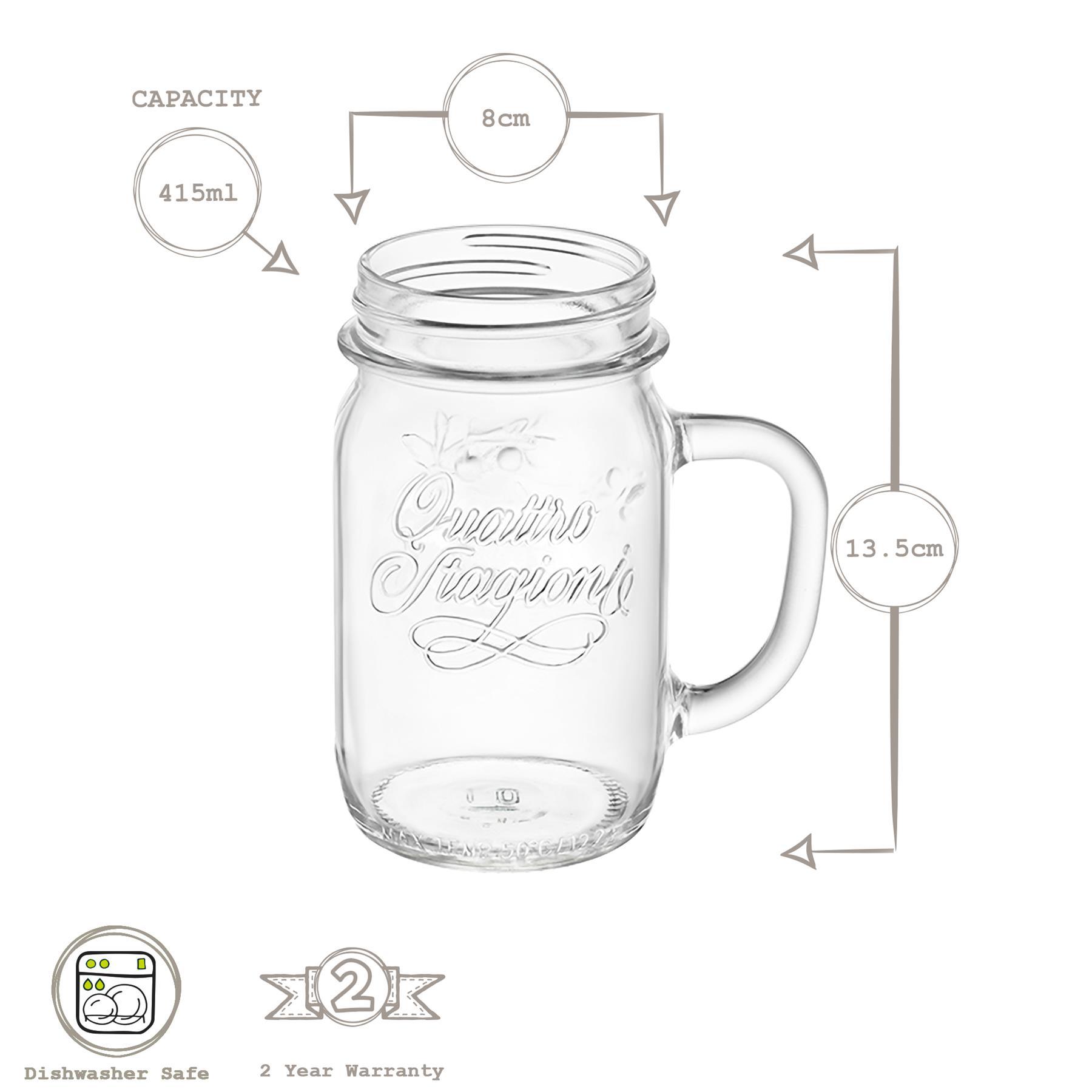 415ml Quattro Stagioni Mason Jars - Pack of Six