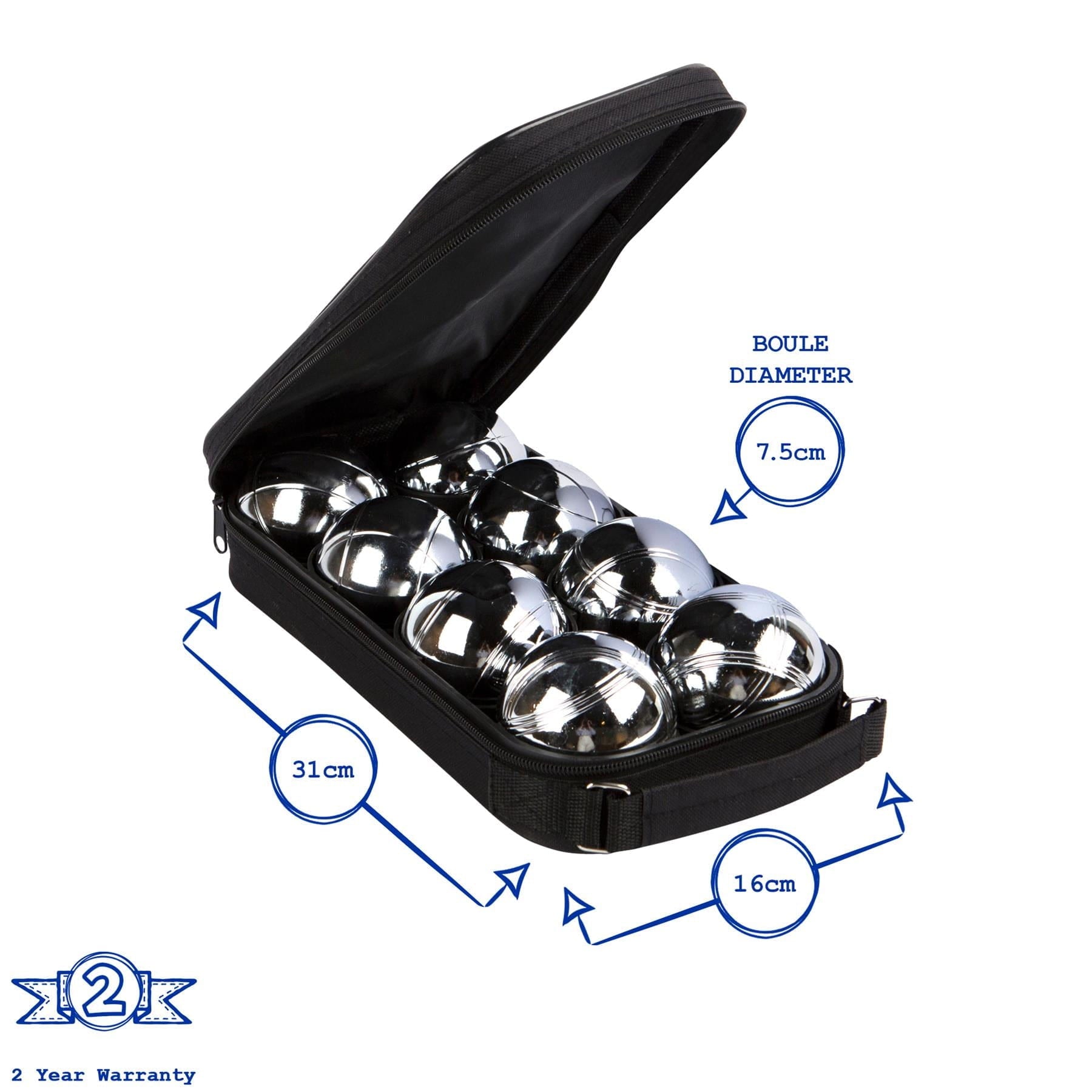 8pc Steel Boules Set