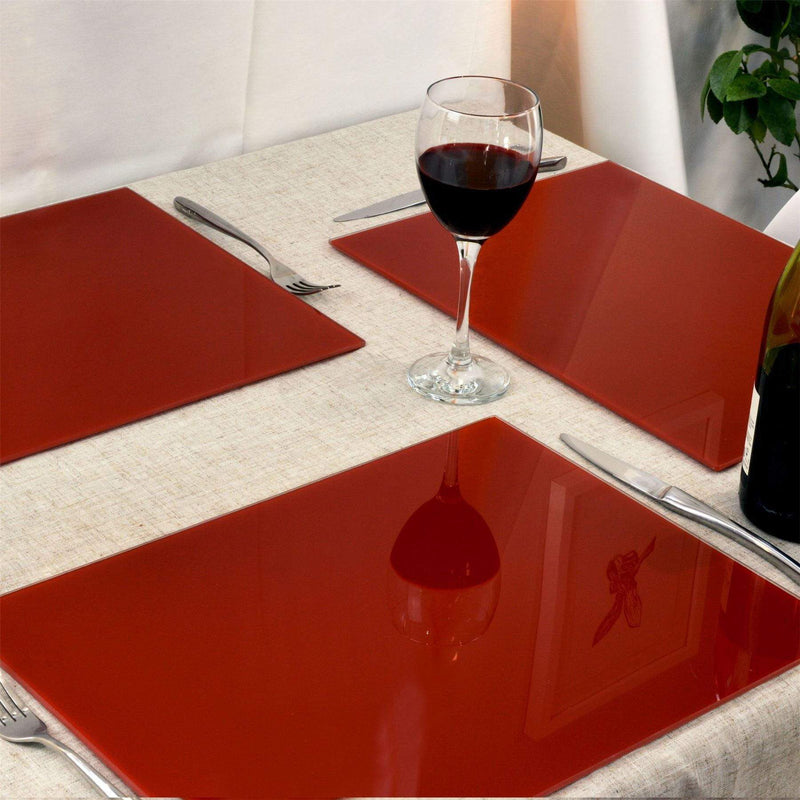 30cm x 20cm Glass Placemats - Pack of Six - By Harbour Housewares