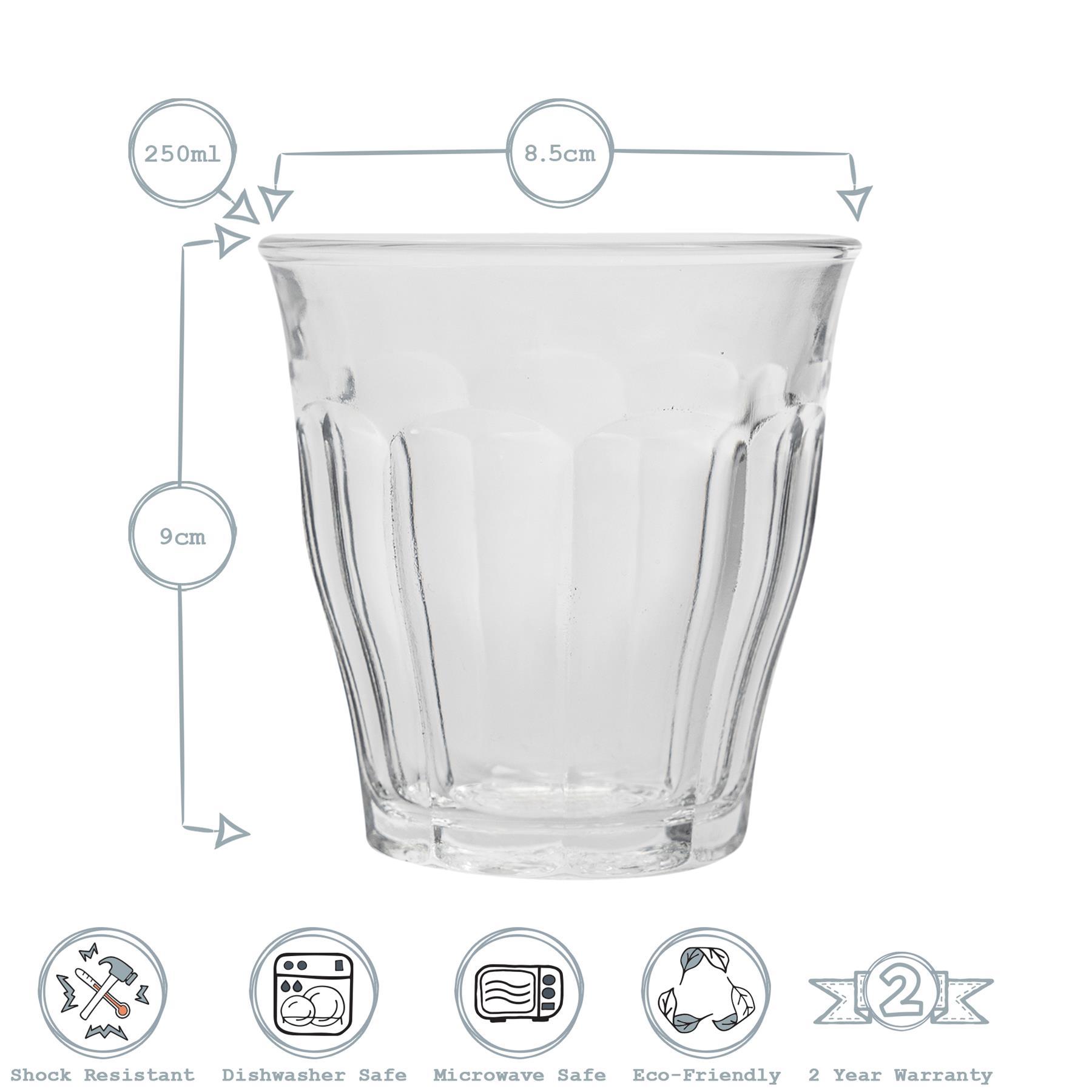 250ml Picardie Water Glasses - Pack of Six