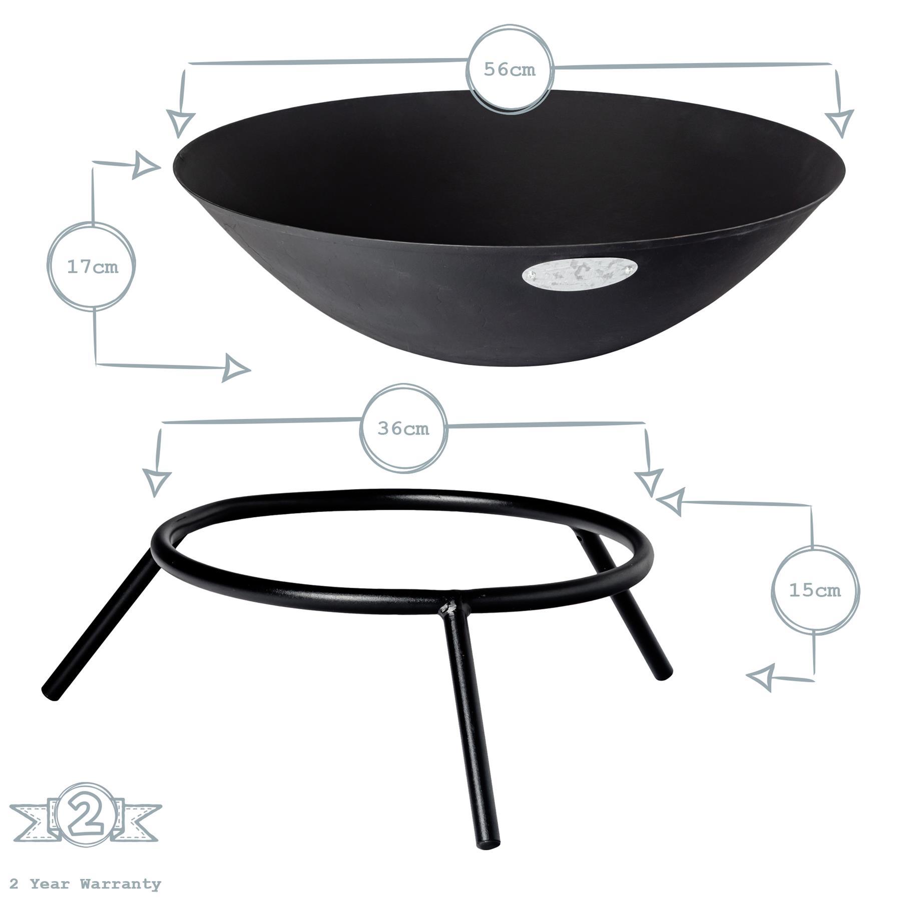 56cm Steel Garden Fire Pit
