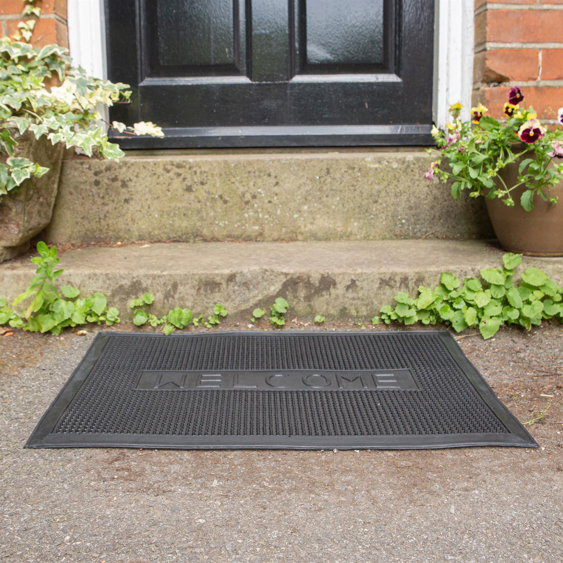 60cm x 40cm Welcome Heavy Duty Rubber Door Mat