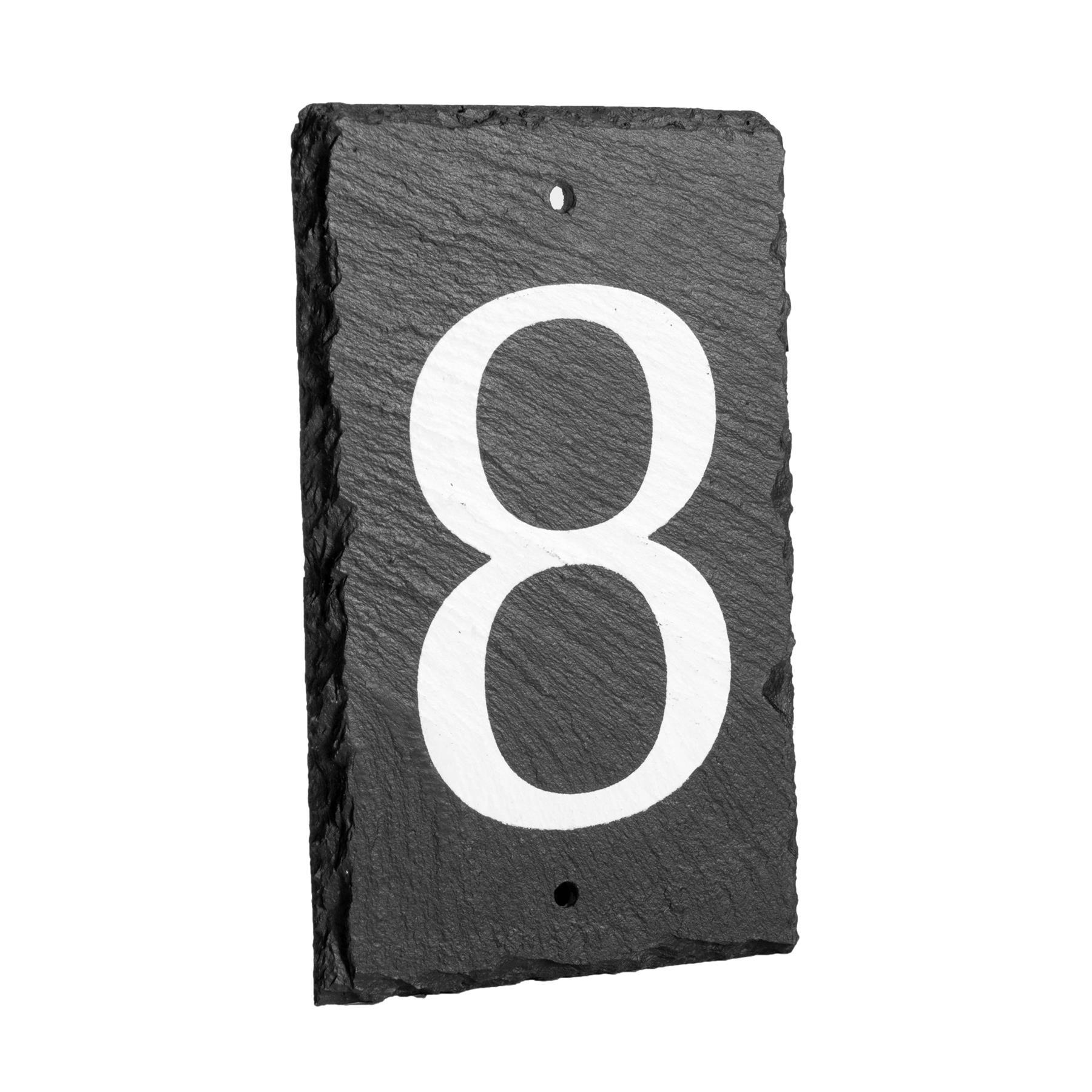 Number 8 Slate House Sign