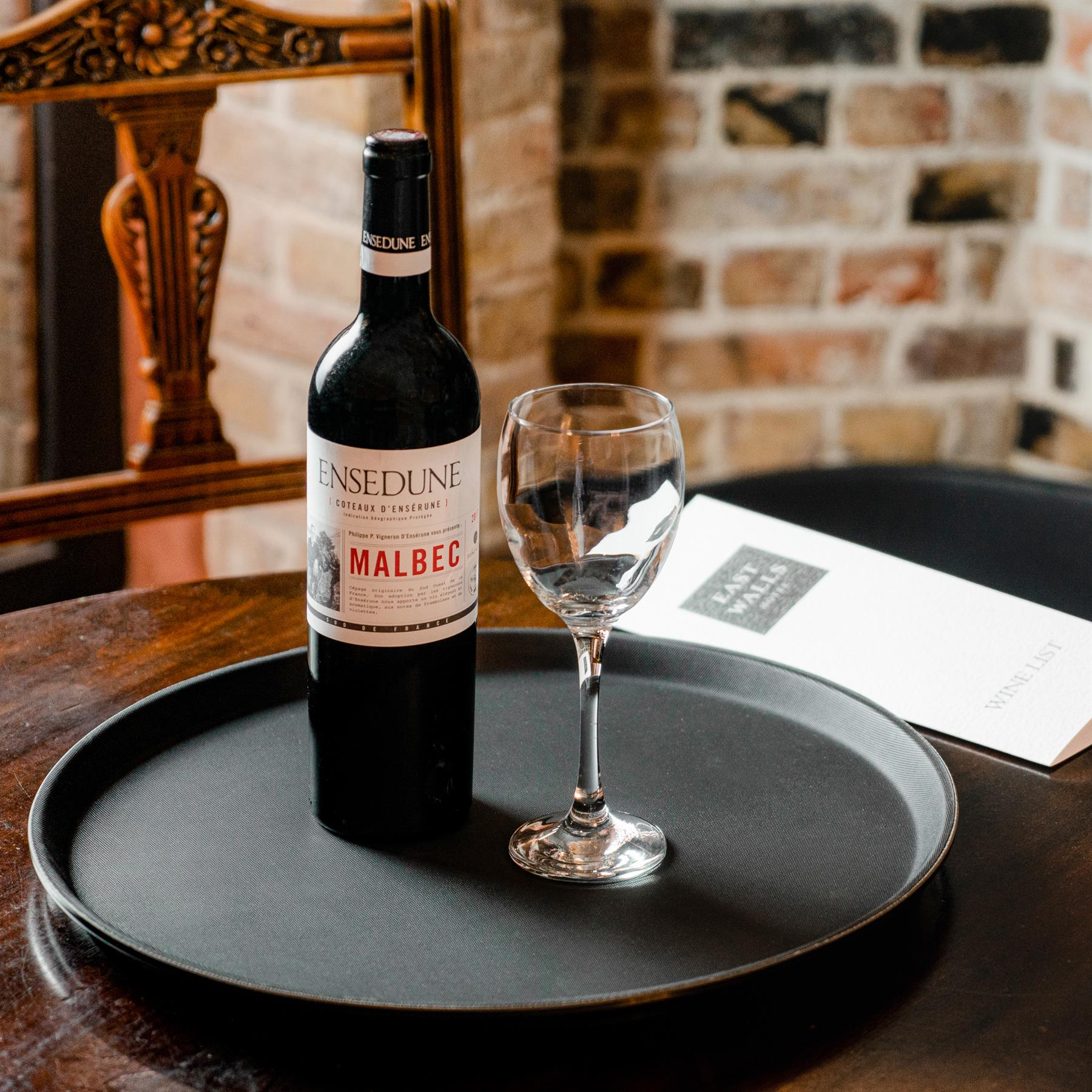 Black 79cm x 66cm Oval Non-Slip Serving Tray