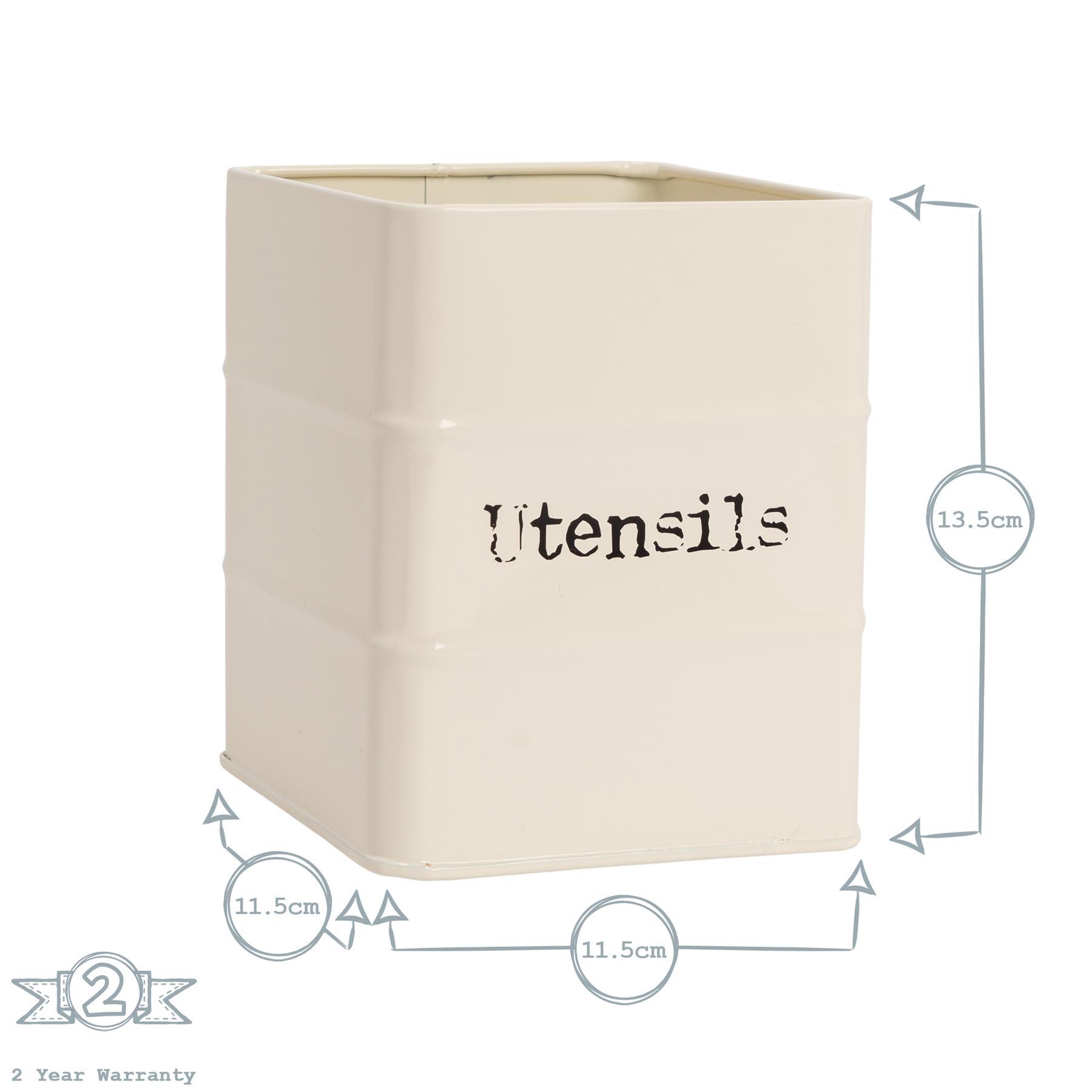 Vintage Utensil Holder - Cream