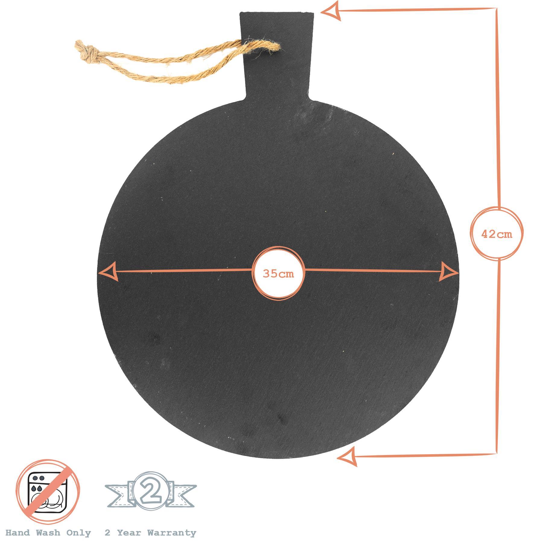 Argon Tableware Rustic Slate Pizza Serving Platter Detail