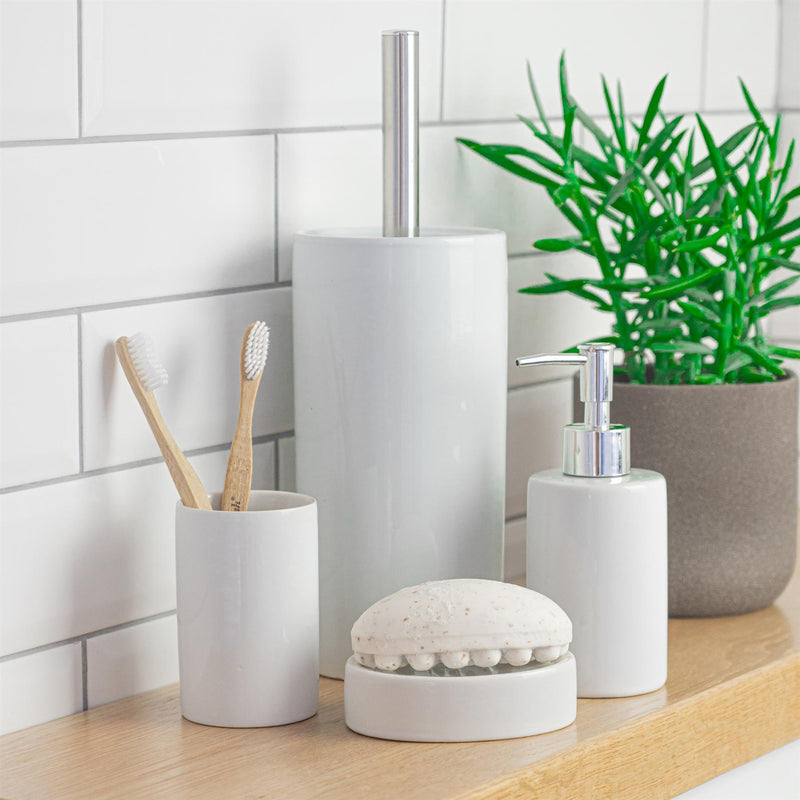 4pc Ceramic Bathroom Accessories Set - By Harbour Housewares