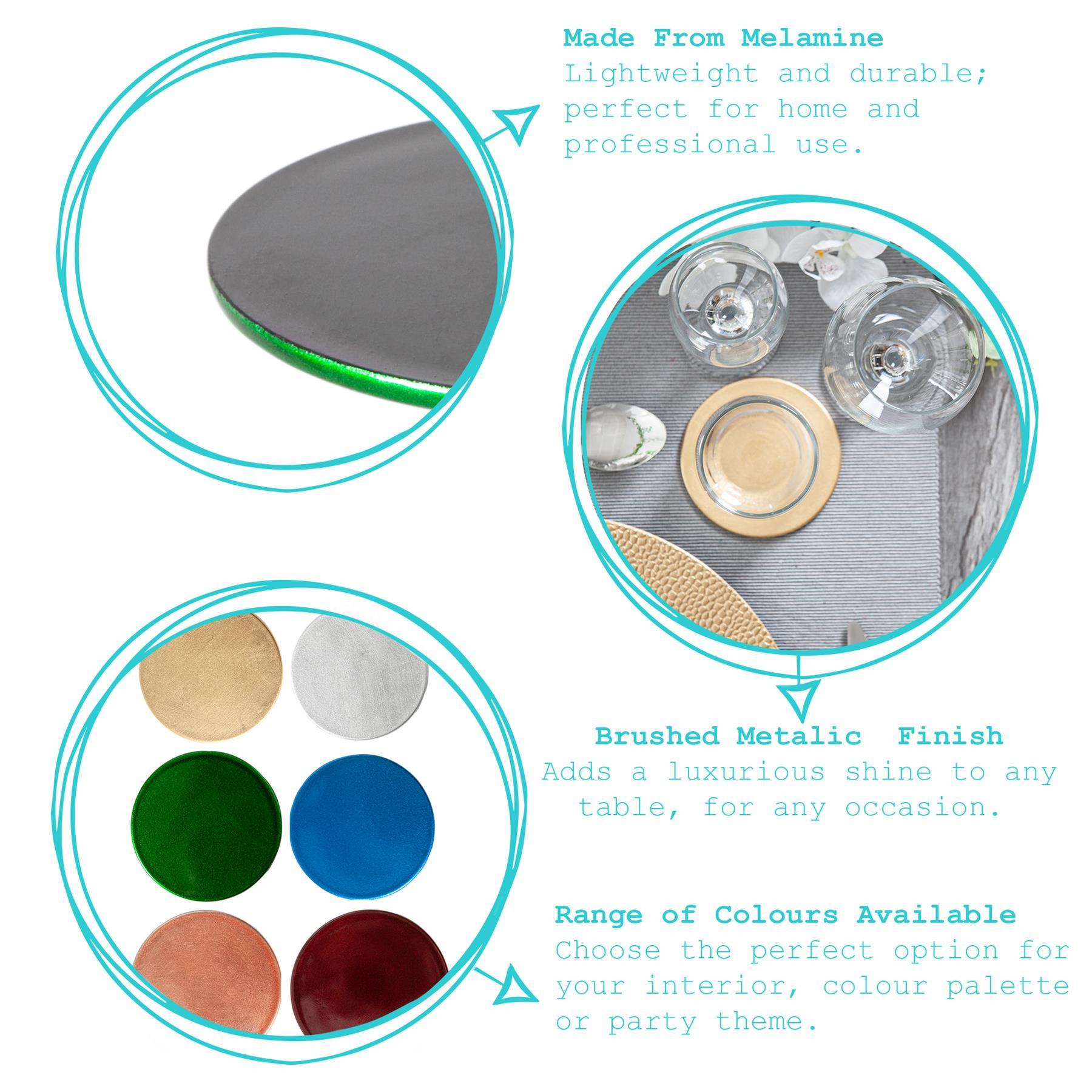 Metallic Melamine Coasters - Pack of Six