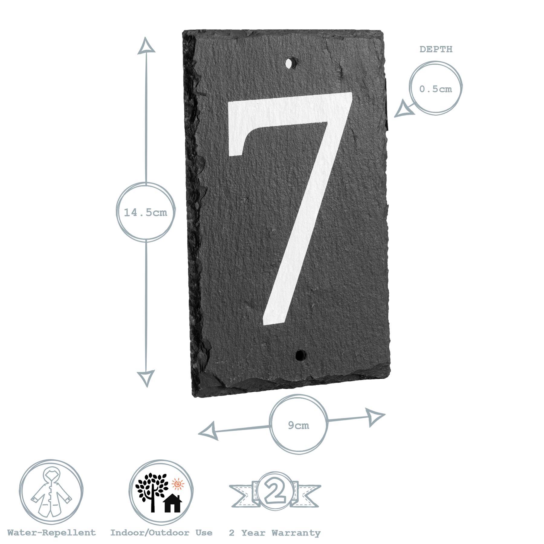 Number 7 Slate House Sign