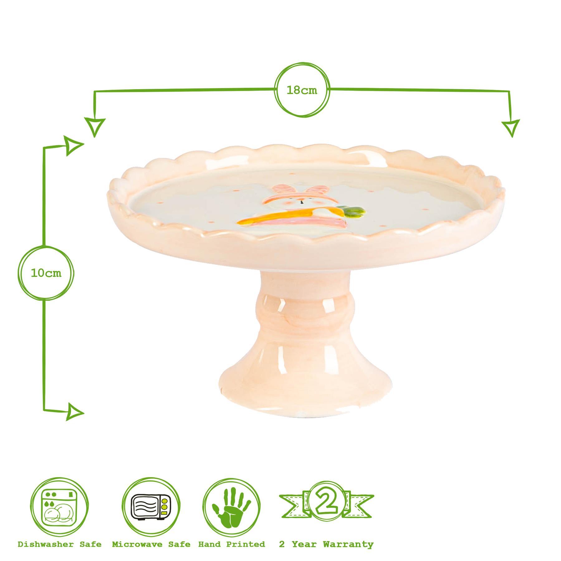 18cm Easter Bunny Dolomite Cake Stand