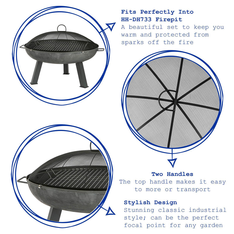 72.5cm Round Fire Pit Dome - By Harbour Housewares