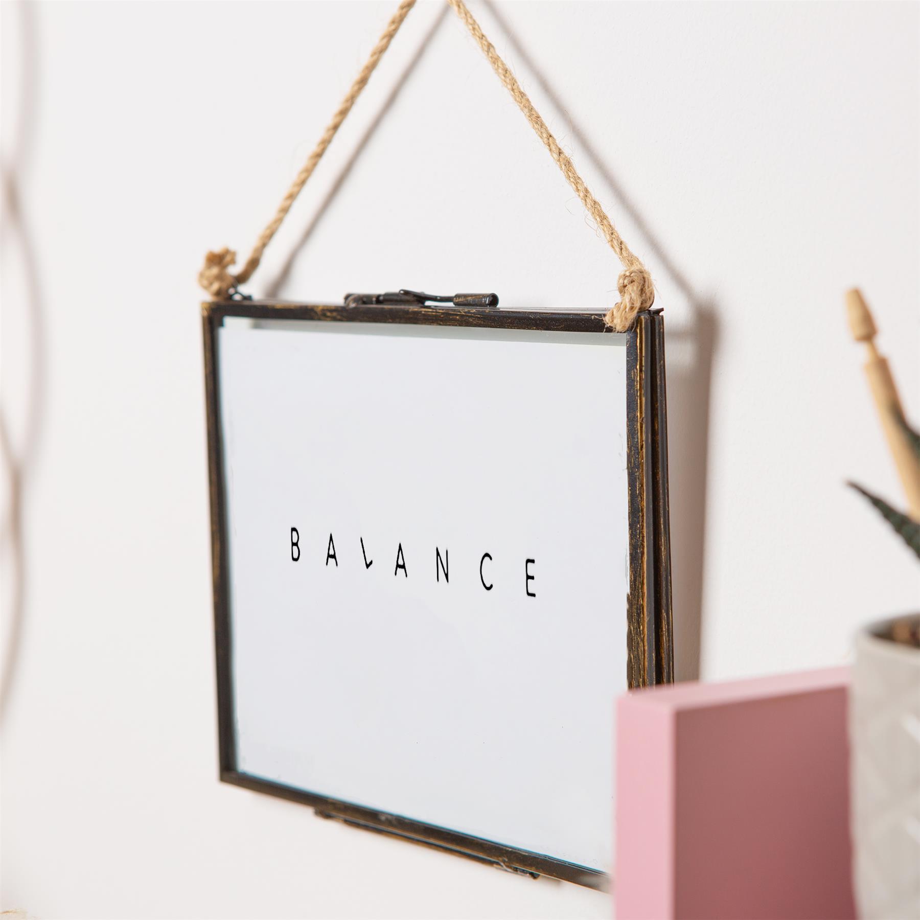 7" x 5" Black Hanging Metal Photo Frame