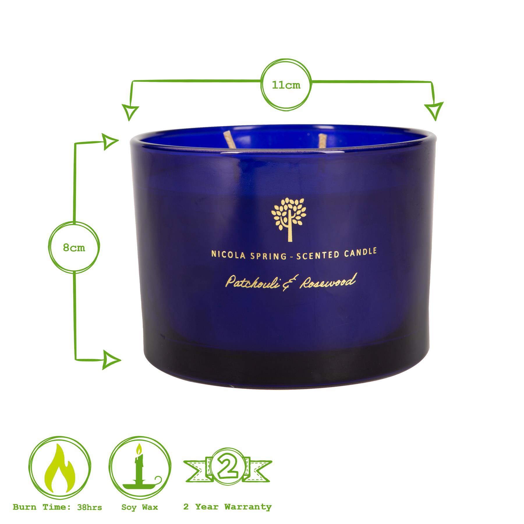 350g Double Wick Patchouli & Rosewood Soy Wax Scented Candle