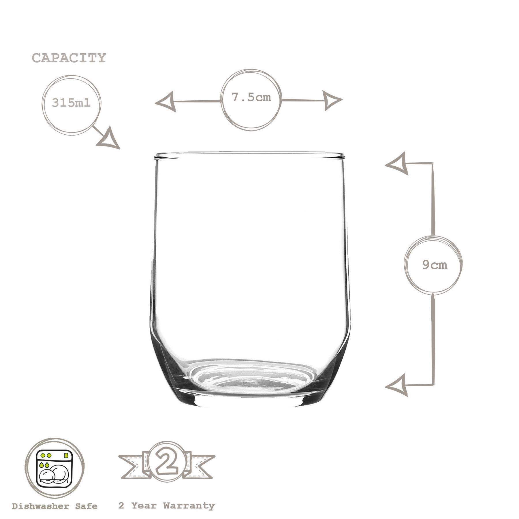 315ml Sude Tumbler Glasses - Pack of Six