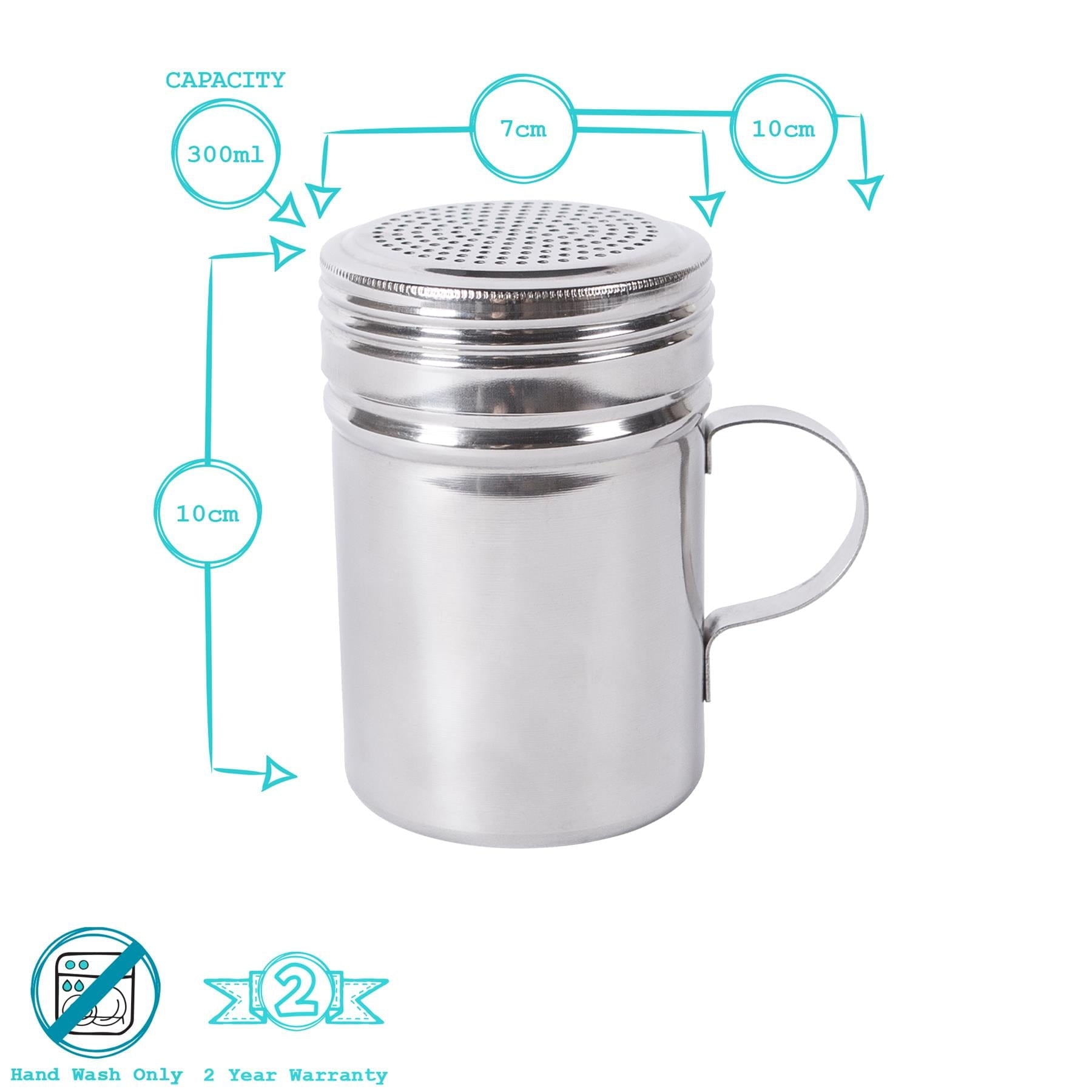 300ml Stainless Steel Flour Shaker