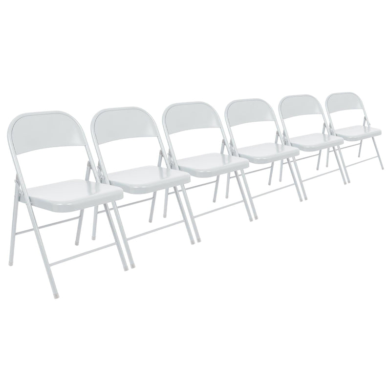 Metal Folding Chairs - Pack of Six - By Harbour Housewares