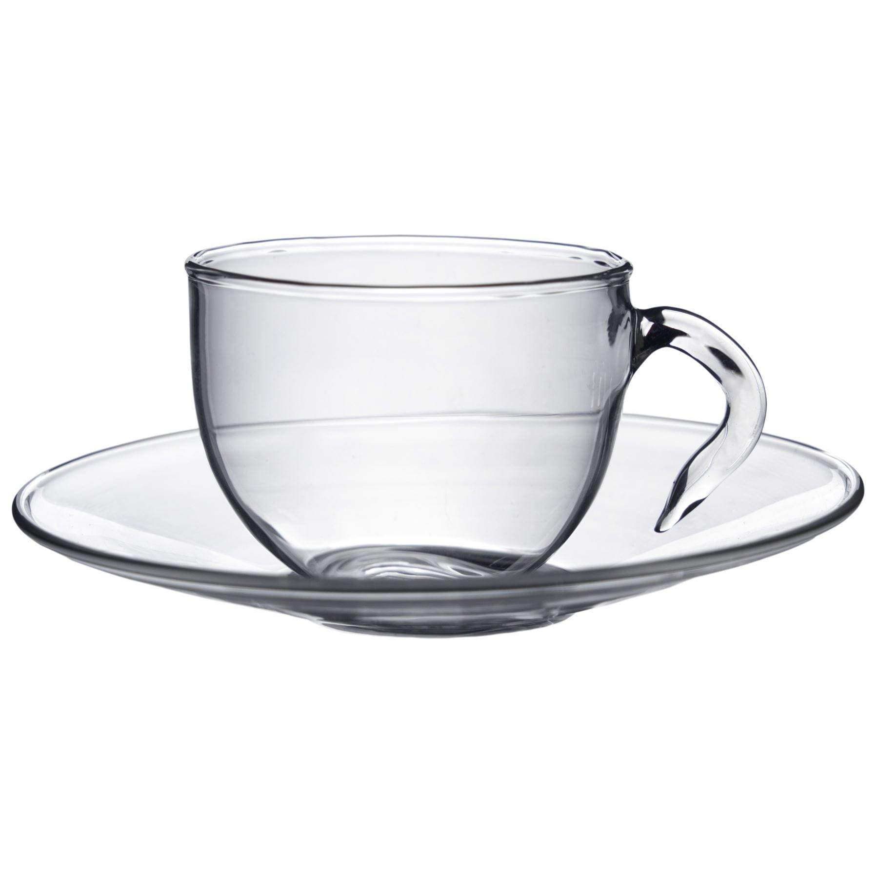 60ml Minimus Glass Espresso Cup & Saucer Set - 6 Sets