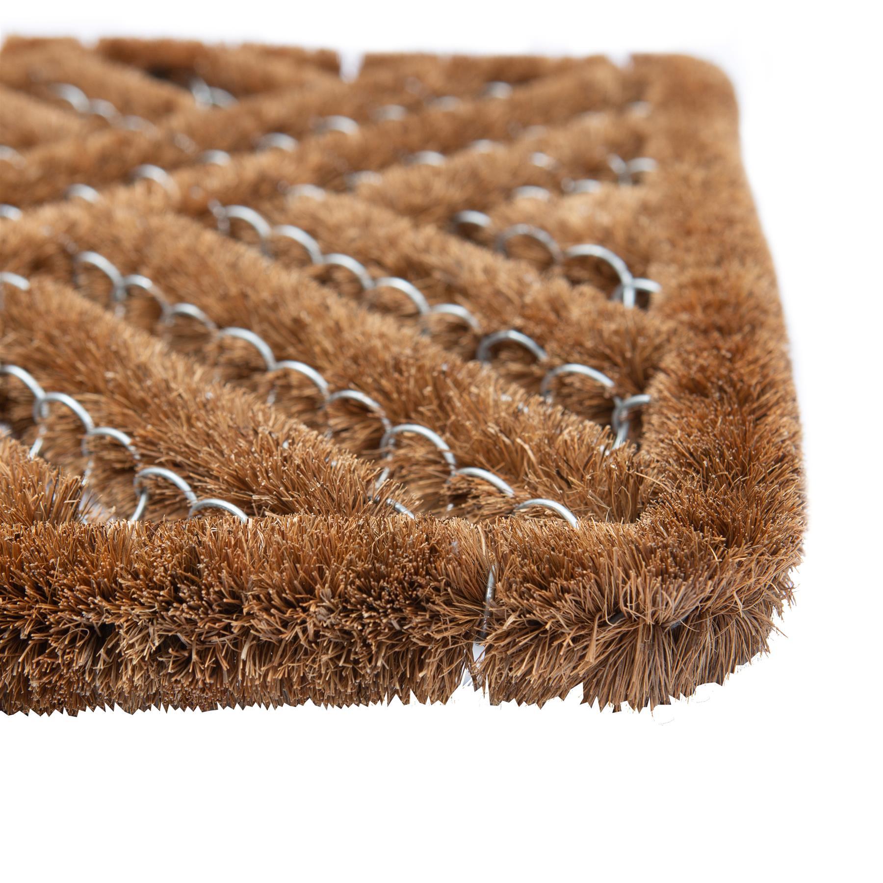 60cm x 40cm Natural Coir Scraper Door Mat