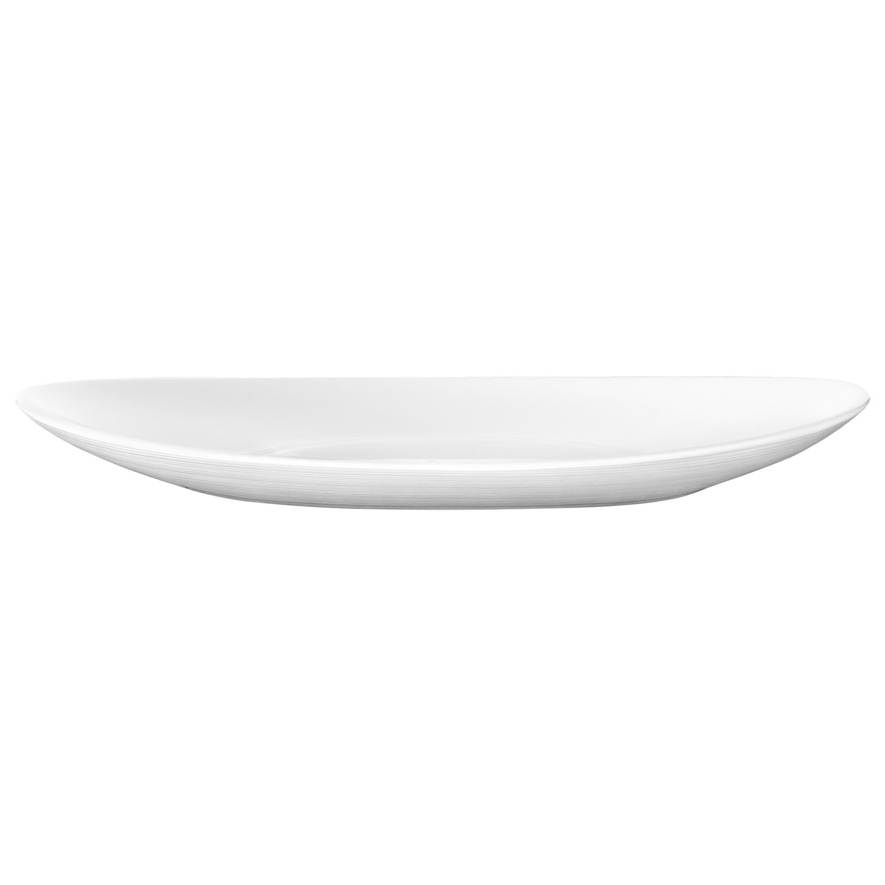 White 32cm Prometeo Oval Glass Steak Plates - Pack of 6