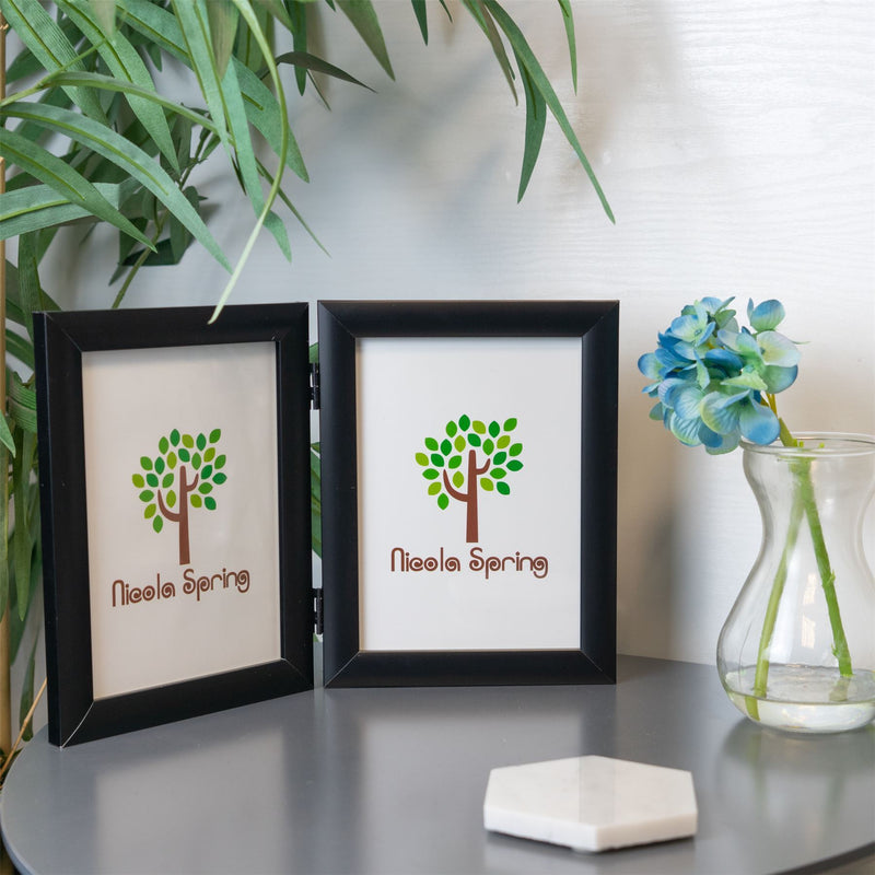 5" x 7" Freestanding Double Photo Frame - By Nicola Spring