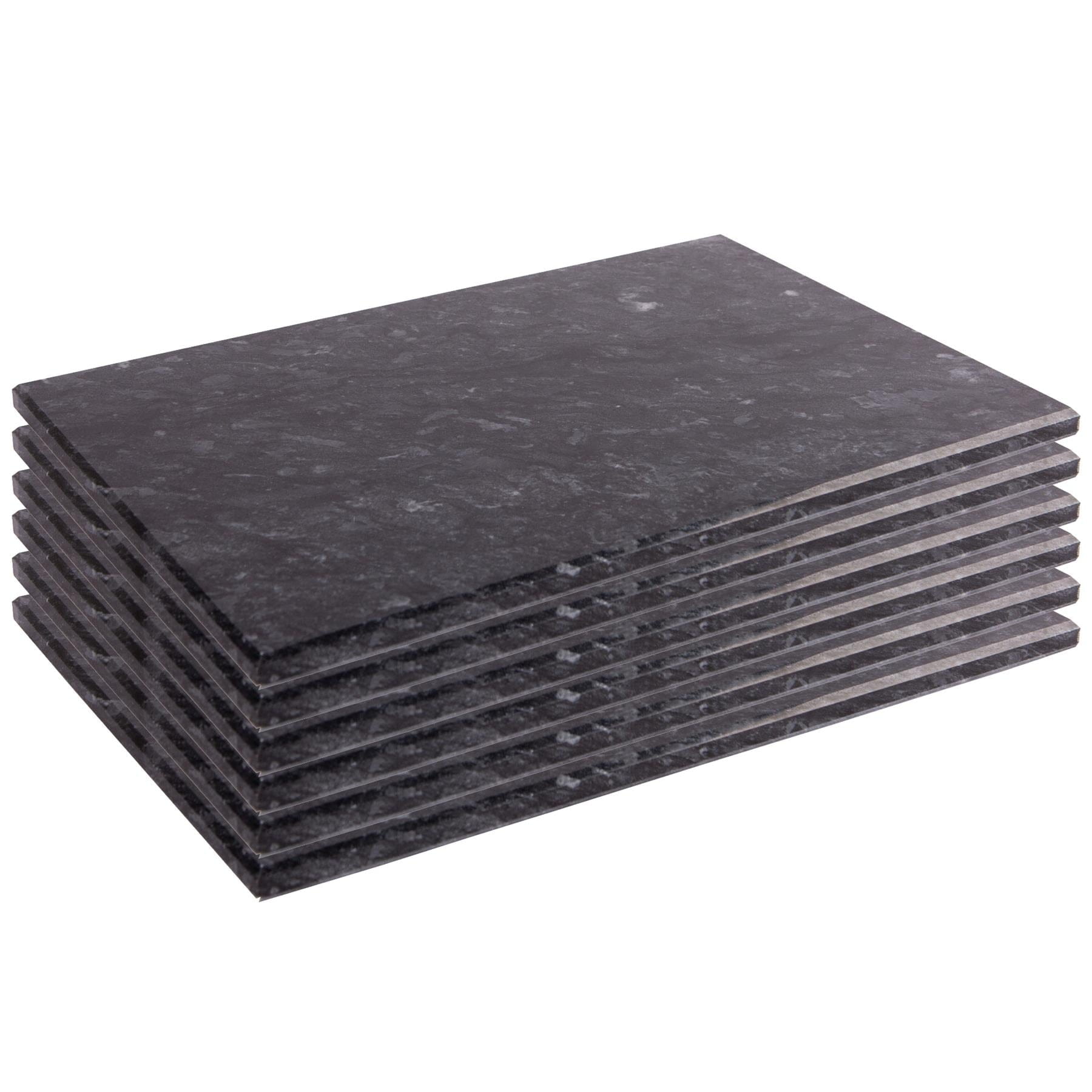 Marble Rectangle Placemats - 30cm x 20cm - Pack of 6 - By Argon Tableware