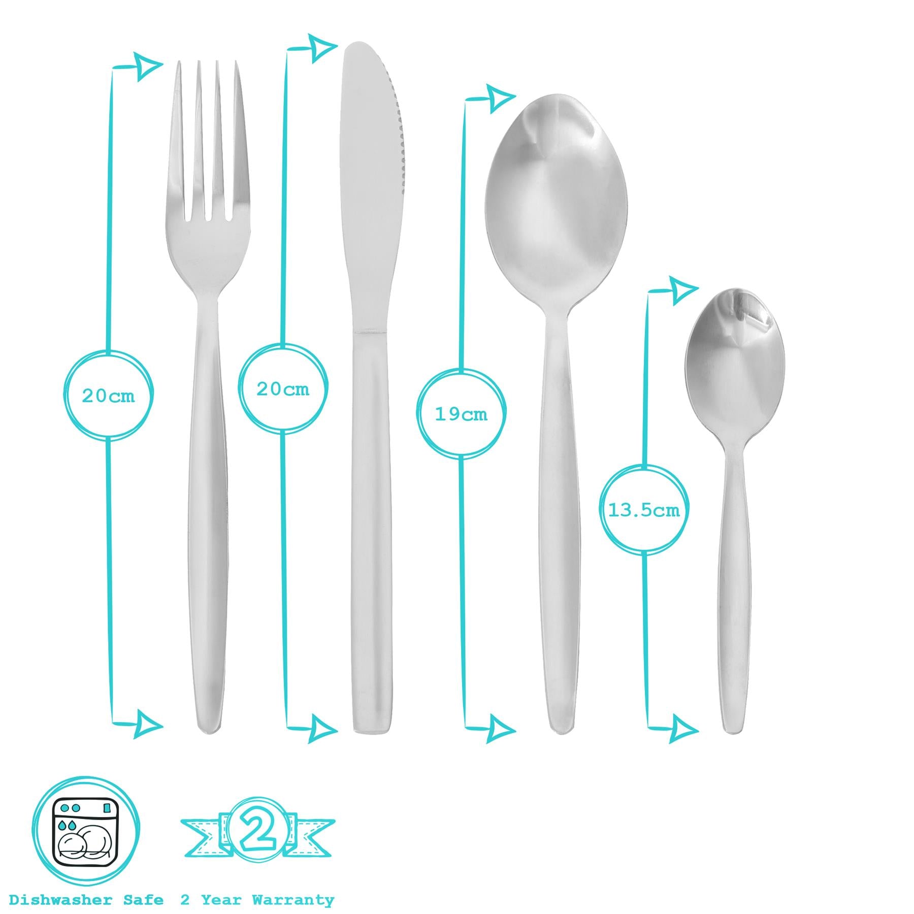 24pc Classic Stainless Steel Cutlery Set